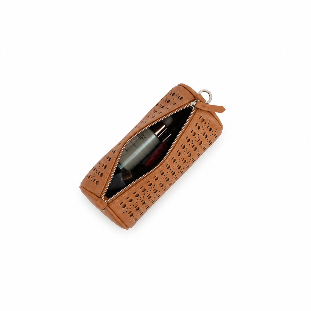 Delilah Tan Barrel Bag Crossbody Bag