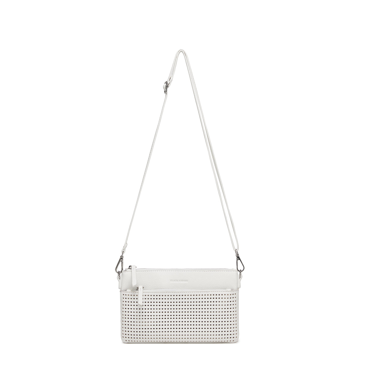 Milla White Vegan Leather Crossbody & Clutch Bag