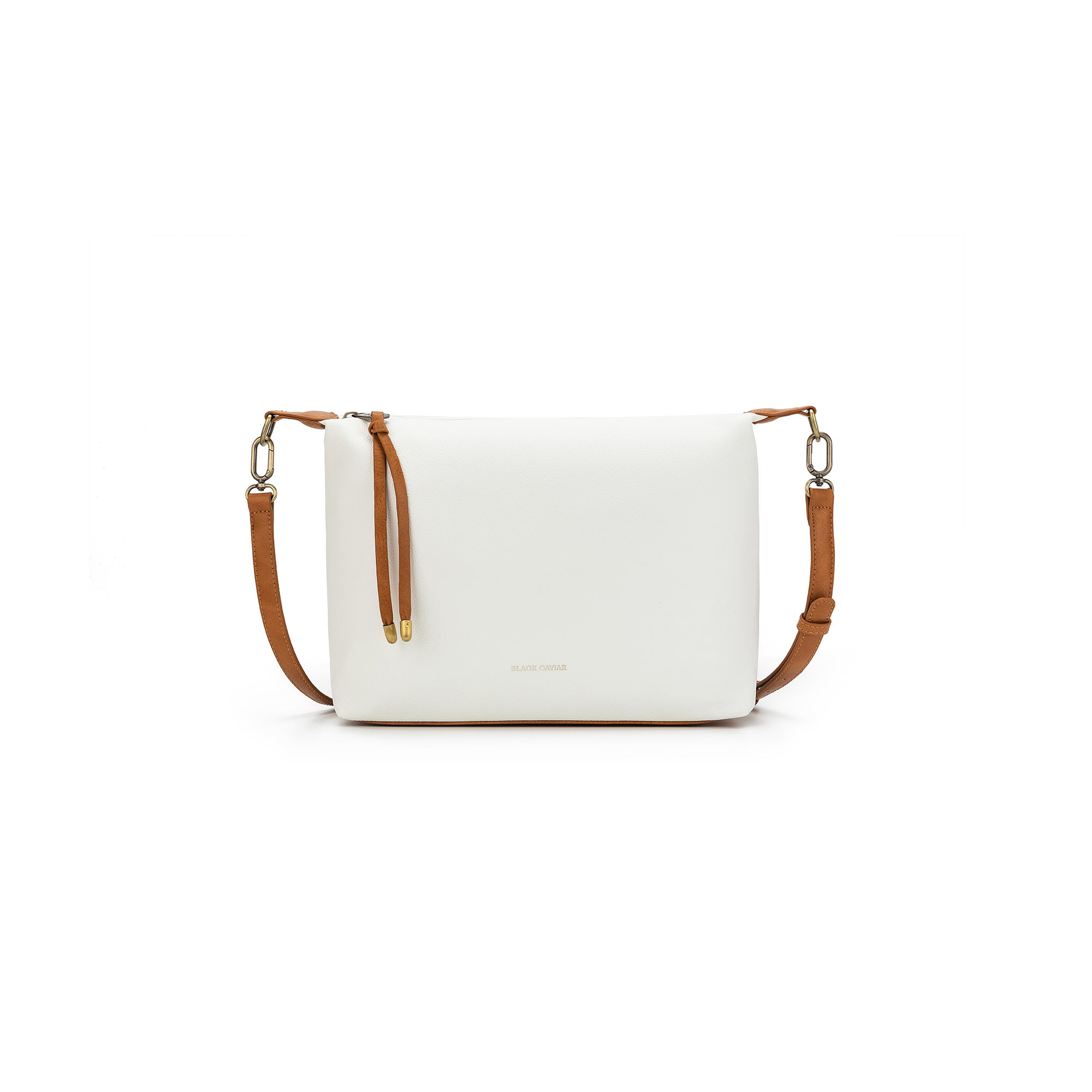Dana White & Tan Crossbody Bag