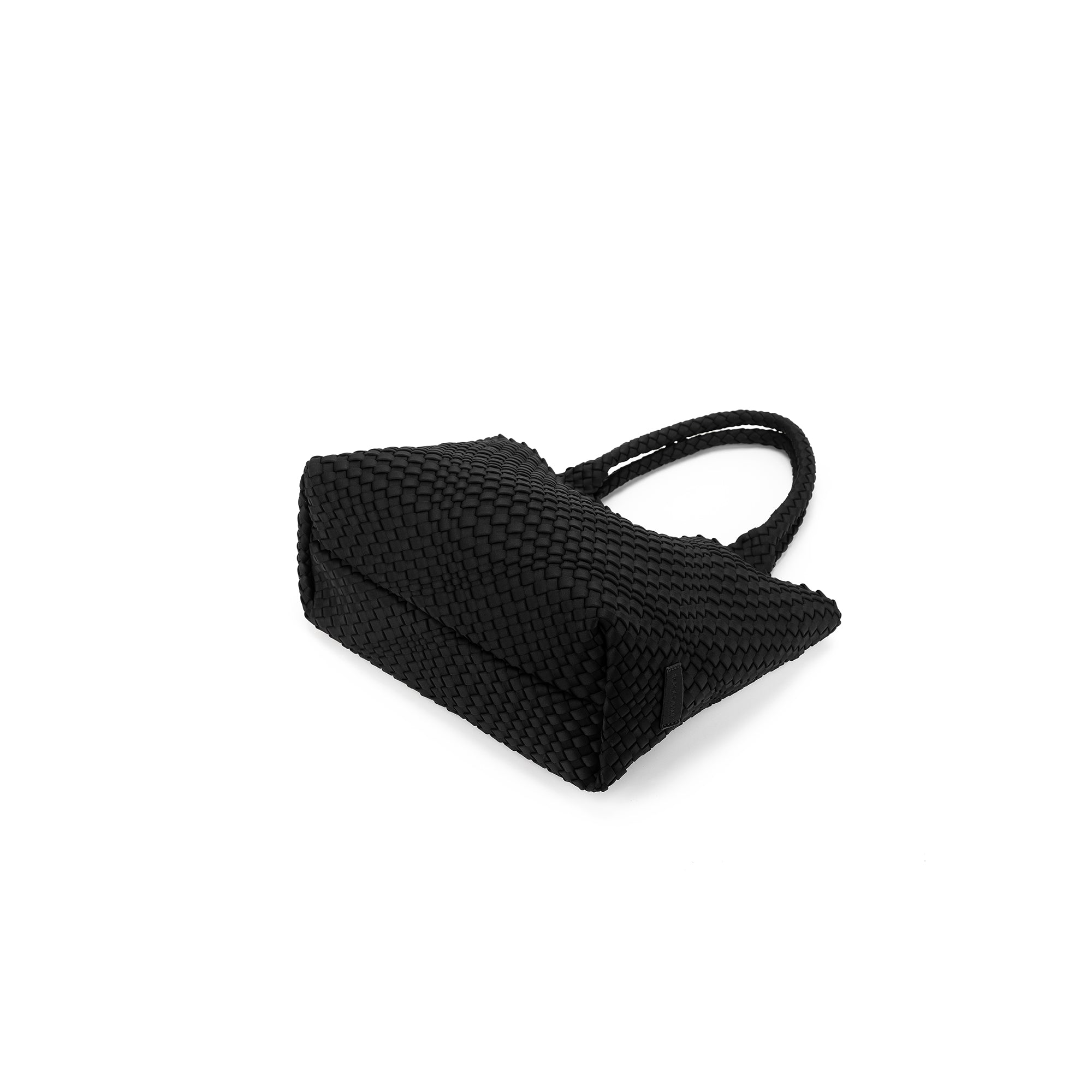 The Hampton Black 2 Piece Handwoven Neoprene Handbag