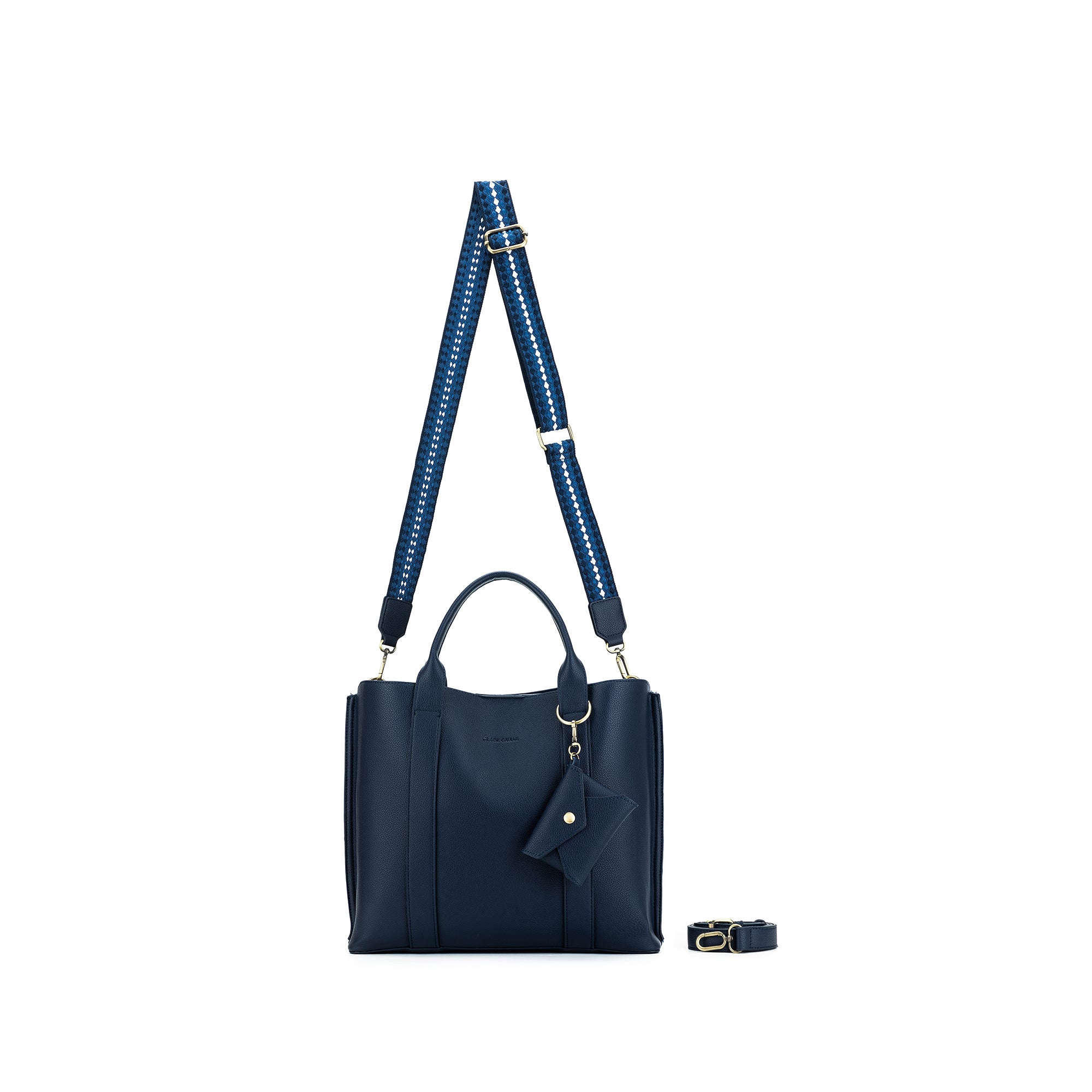 Margaux Deep Navy 2 Piece Laptop Top Handle Bag