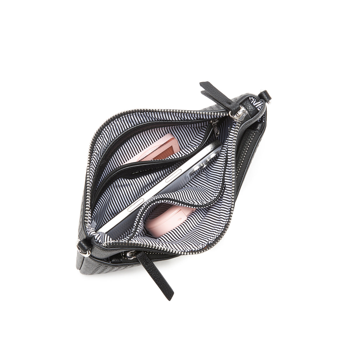 Milla Black Vegan Leather Crossbody & Clutch Bag