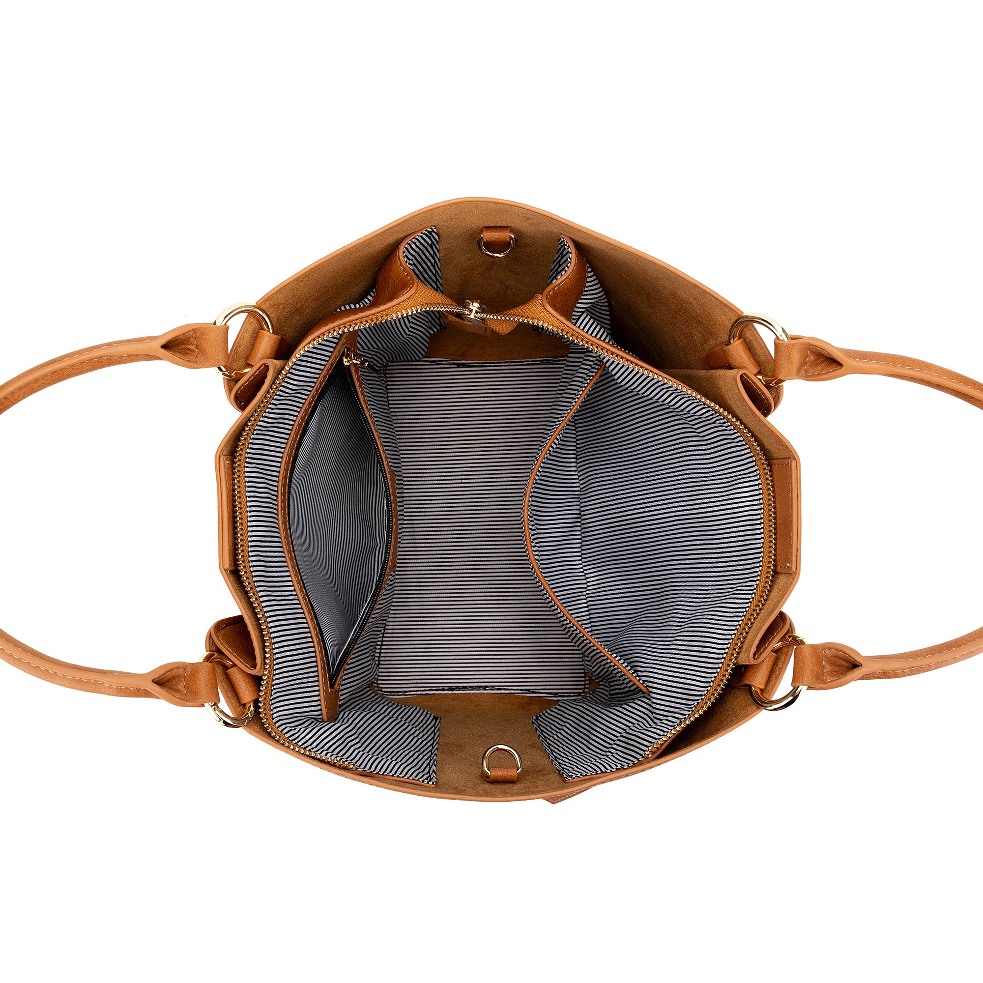 Clementine Tan 2 Piece Handbag Tote