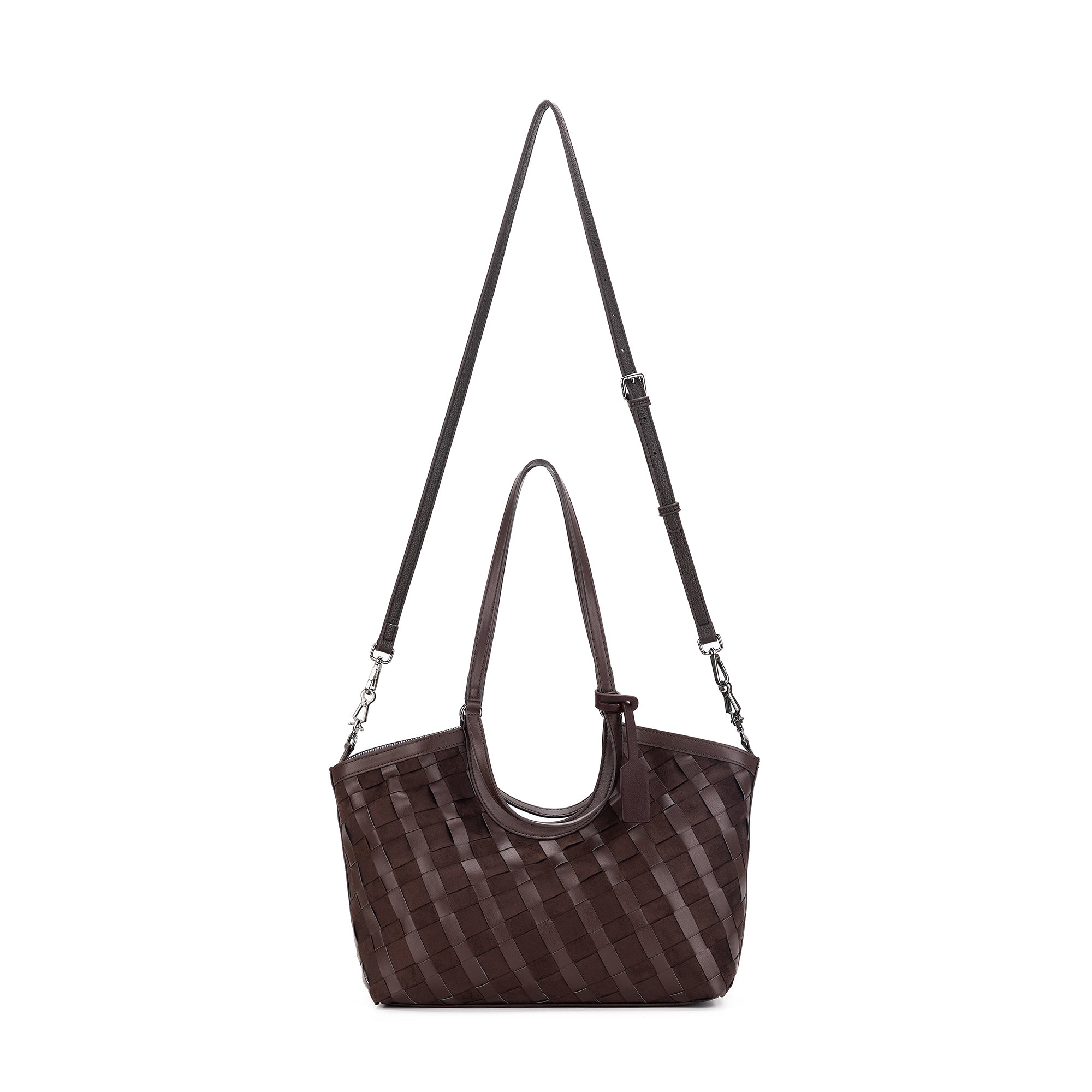 Waverly Cocoa 3 Piece Handwoven Handbag Tote