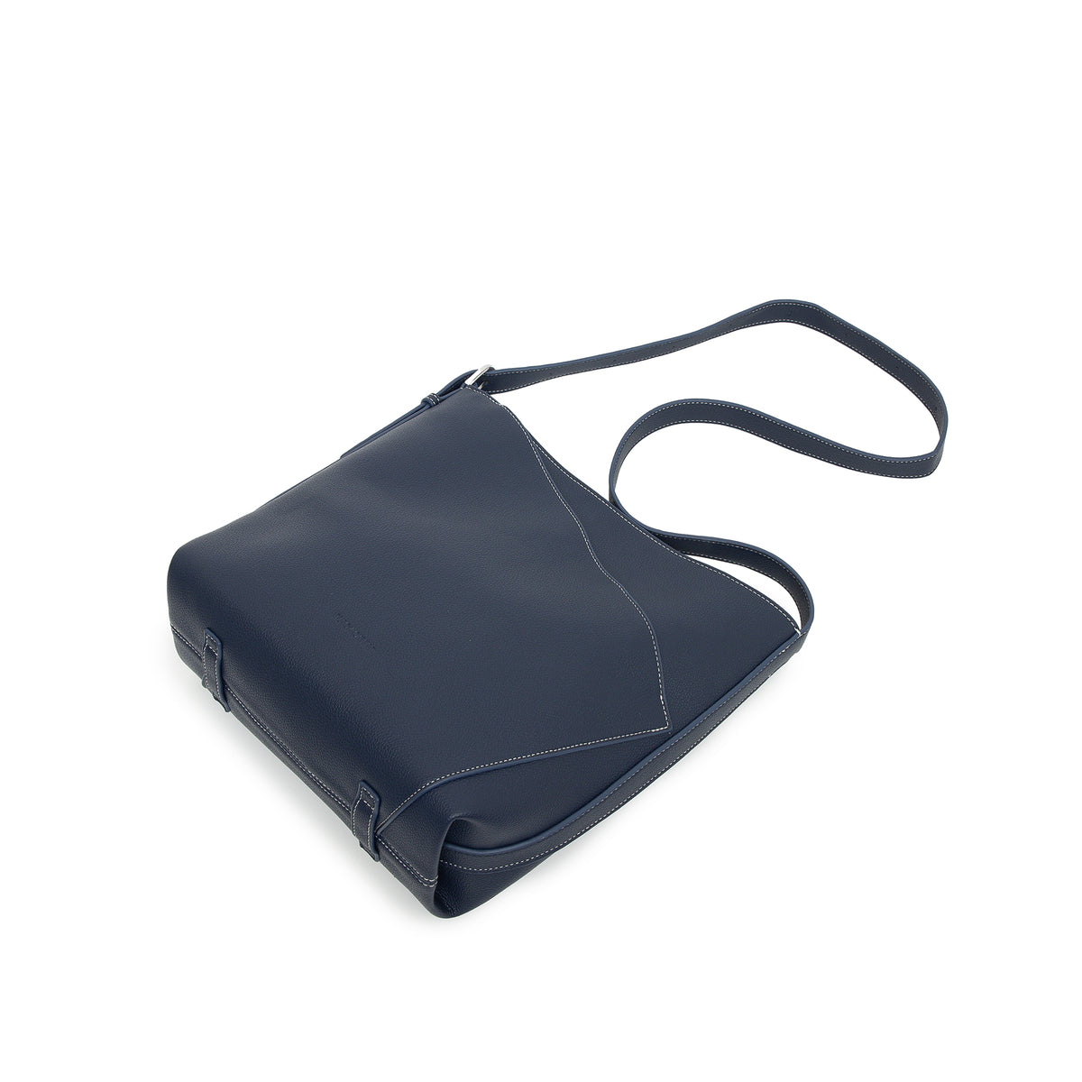 Aryana Navy  Vegan Leather Shoulder & Crossbody Bag