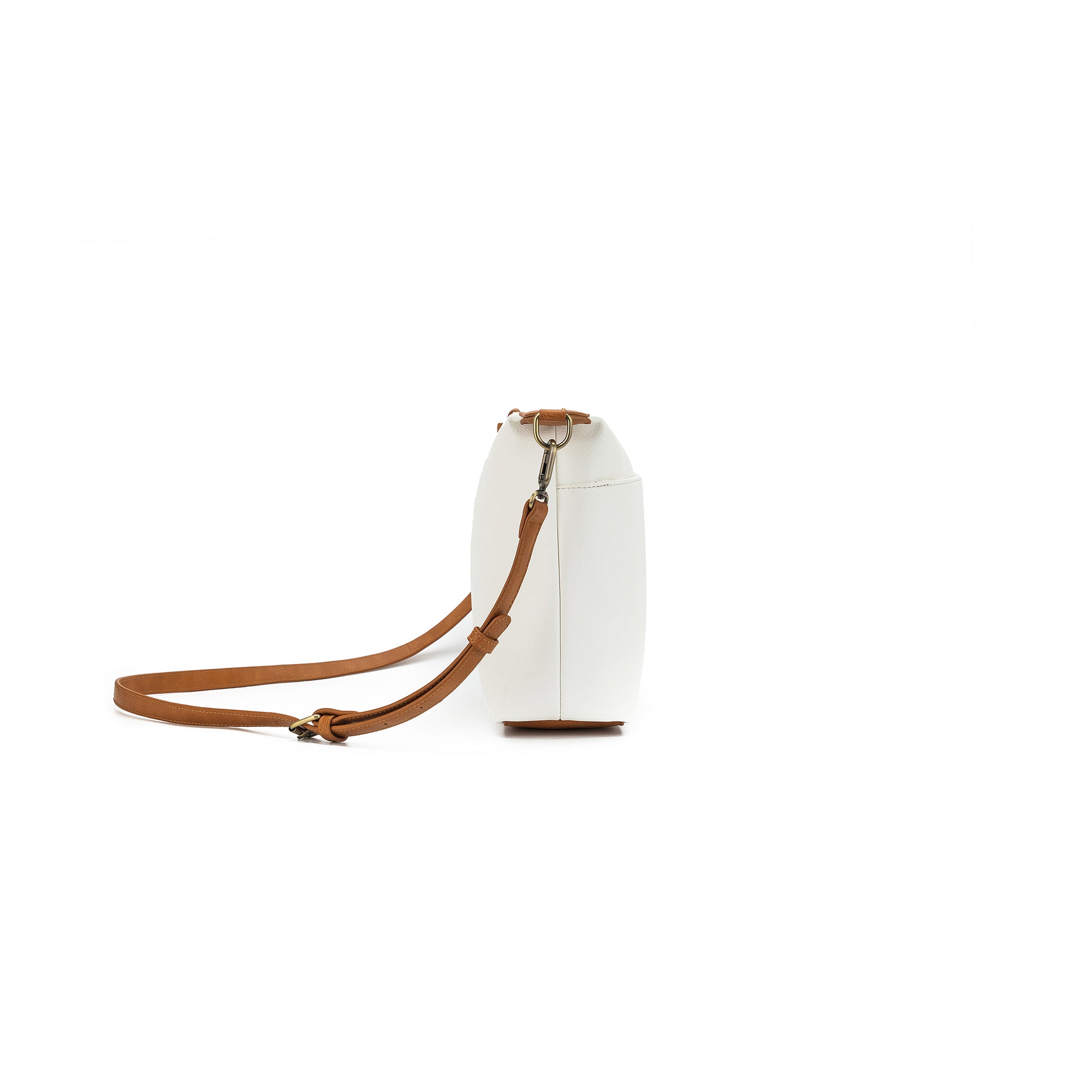 Dana White & Tan Crossbody Bag