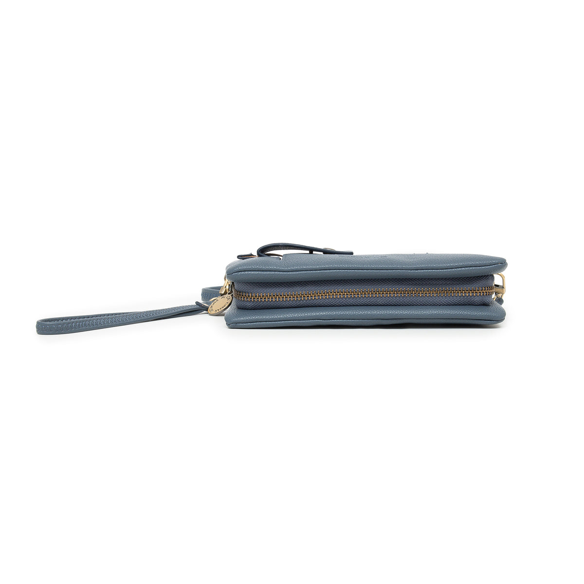 Mavie Gunmetal Blue Crossbody Wallet