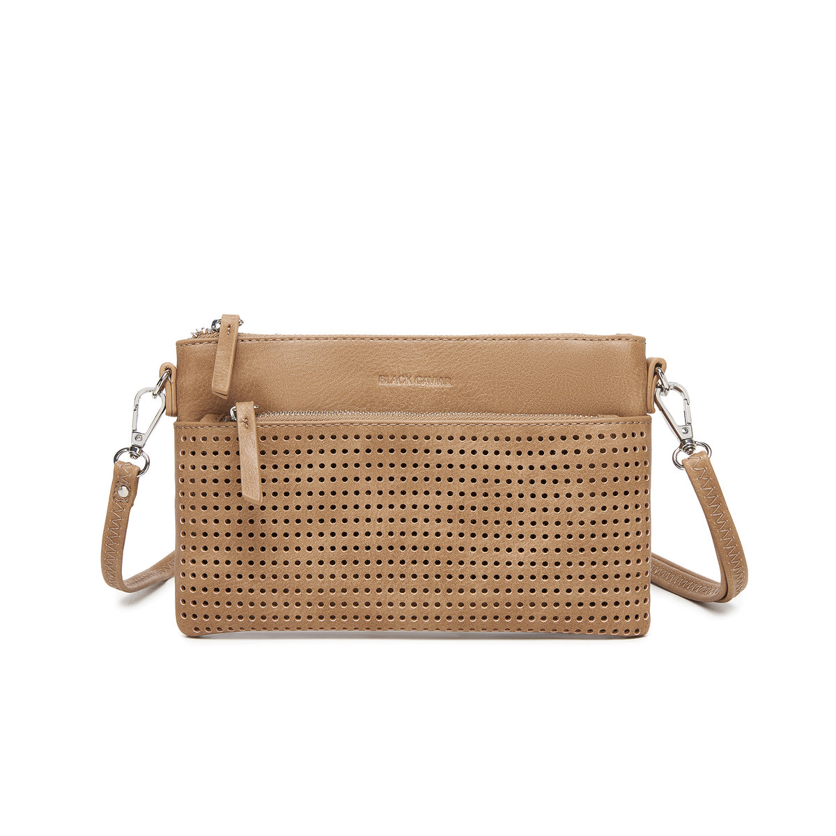 Milla Sand Vegan Leather Crossbody & Clutch Bag