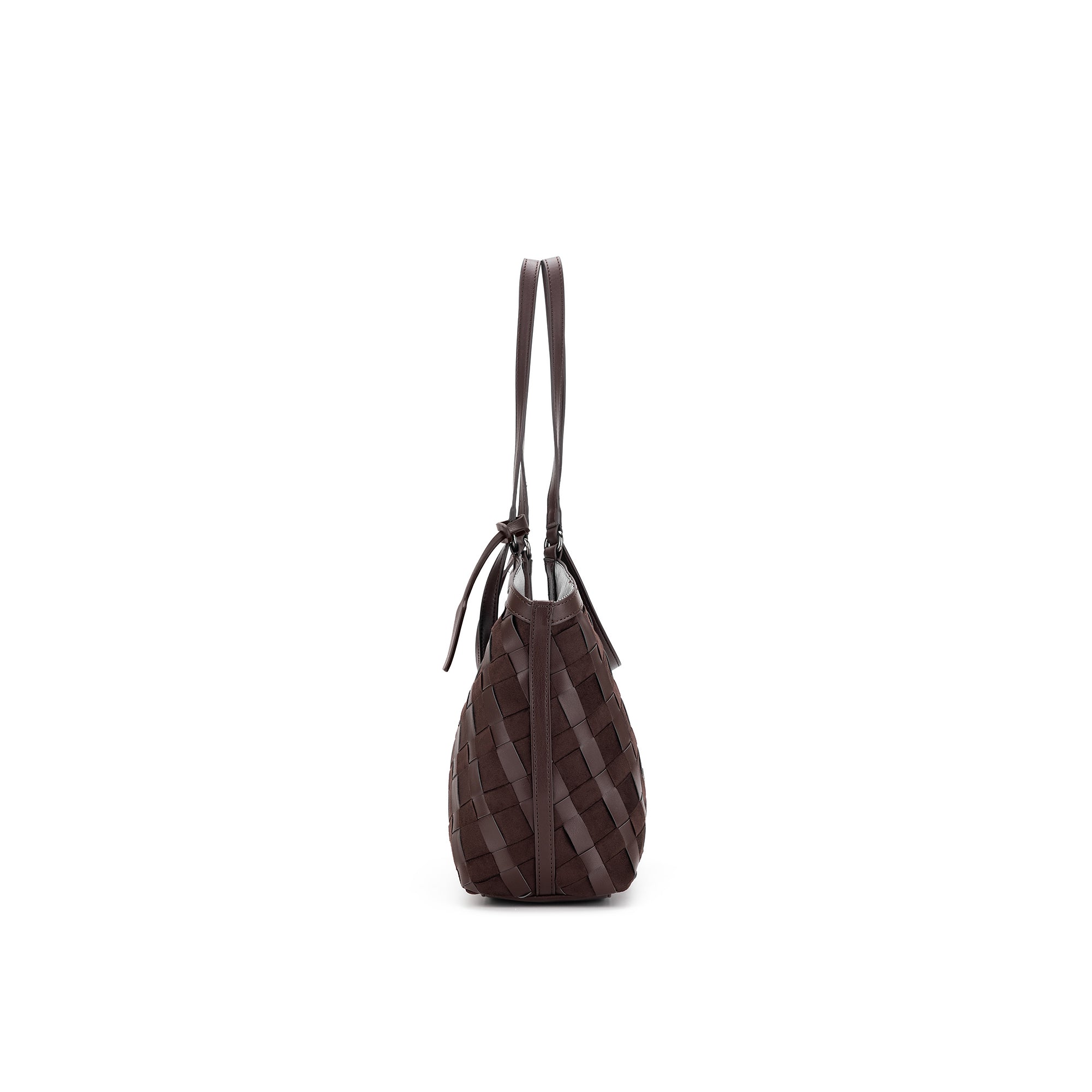 Waverly Cocoa 3 Piece Handwoven Handbag Tote