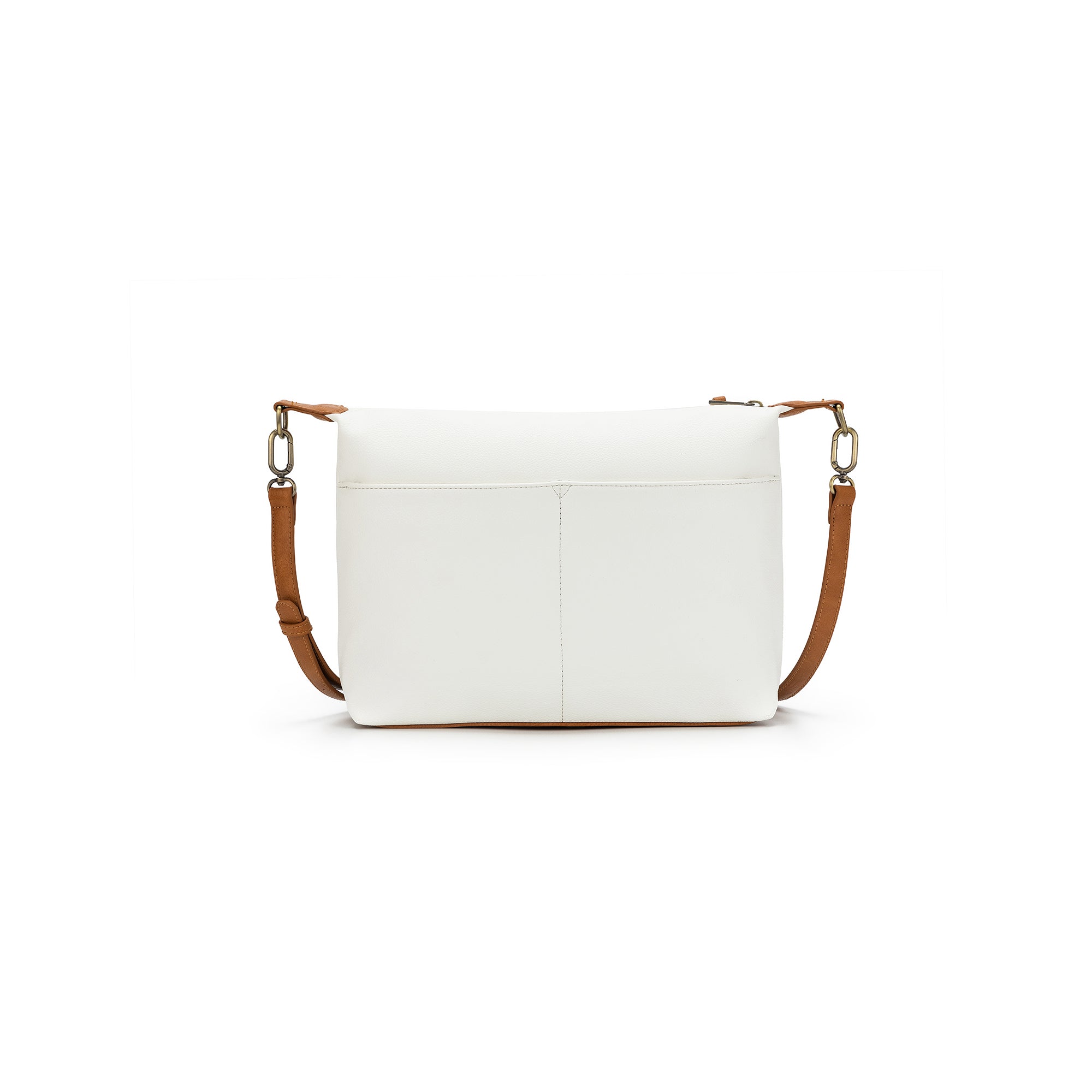 Dana White & Tan Crossbody Bag