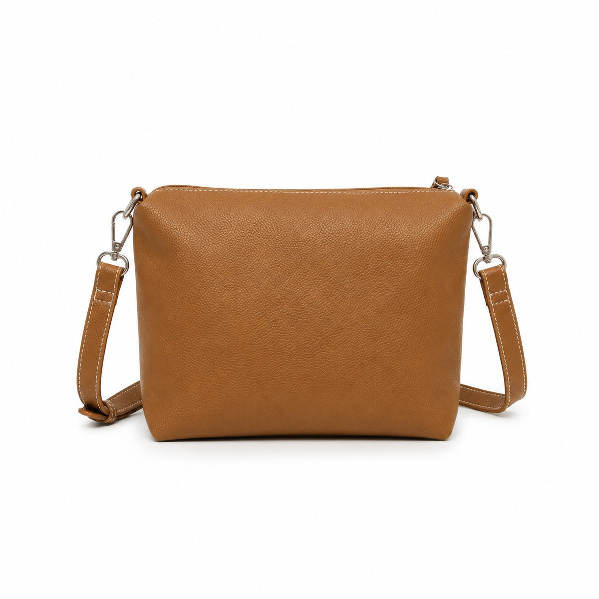 Aryana Tan  Vegan Leather Shoulder & Crossbody Bag