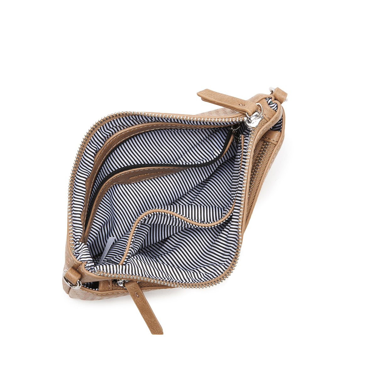 Milla Sand Vegan Leather Crossbody & Clutch Bag