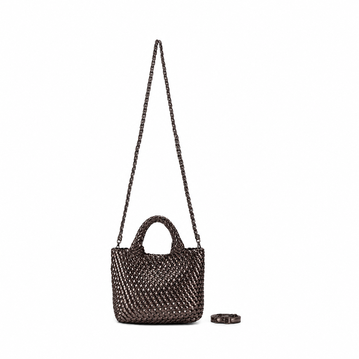 Mariella Metallic Cocoa Medium Tote with Bonus Wristlet