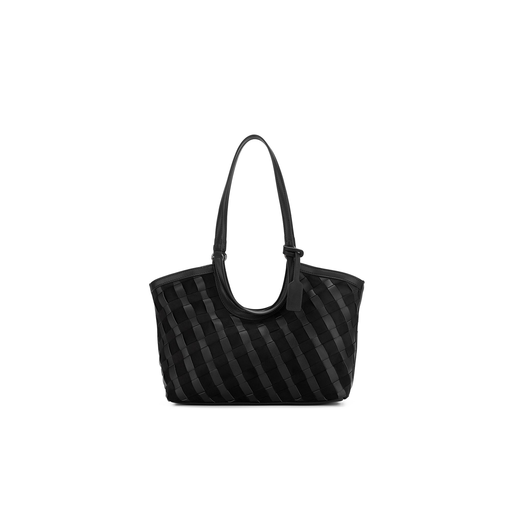 Waverly Black 3 Piece Woven Handbag Tote