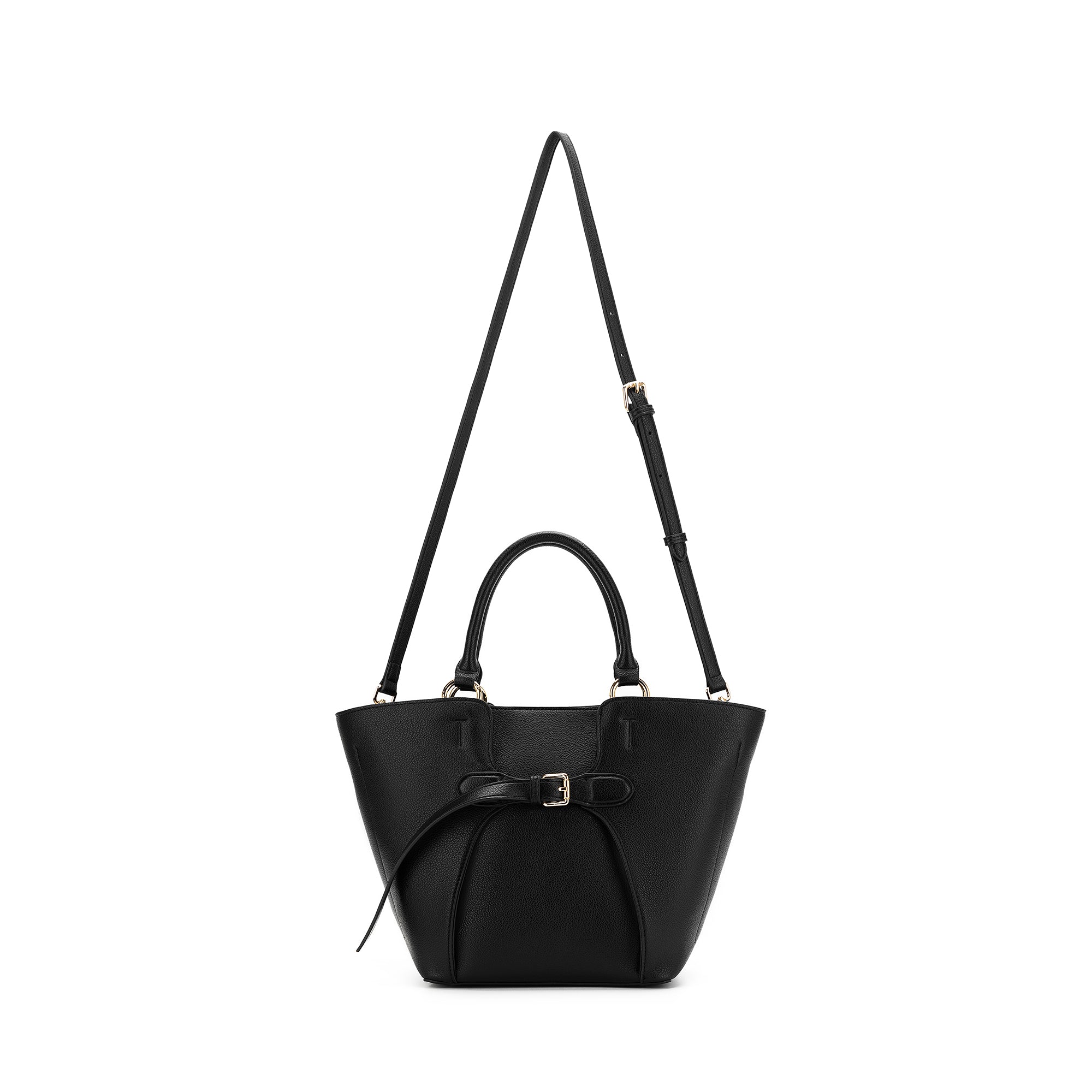Clementine Black 2 Piece Handbag Tote