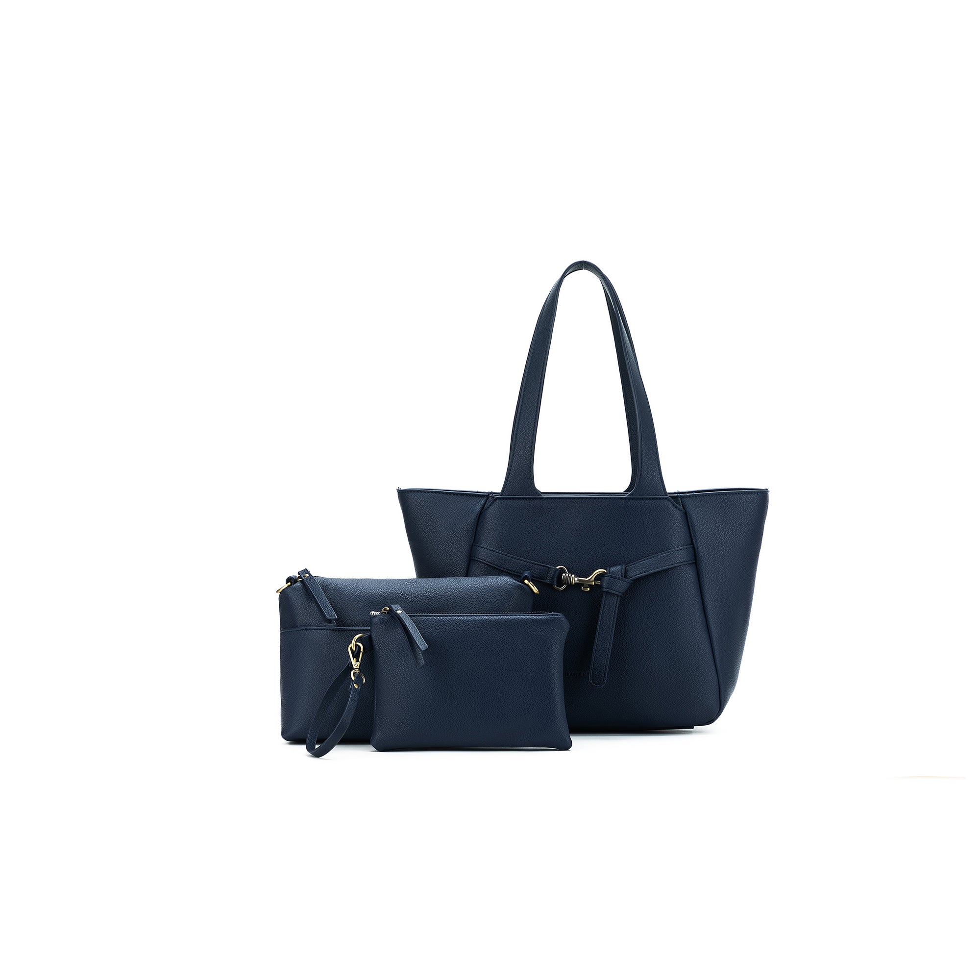 Emanuela Deep Navy 3 Piece Handbag Set