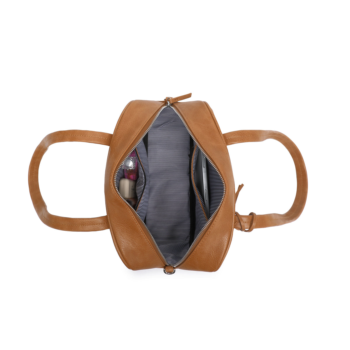 Angelique Tan 2 Piece Bowler Handbag