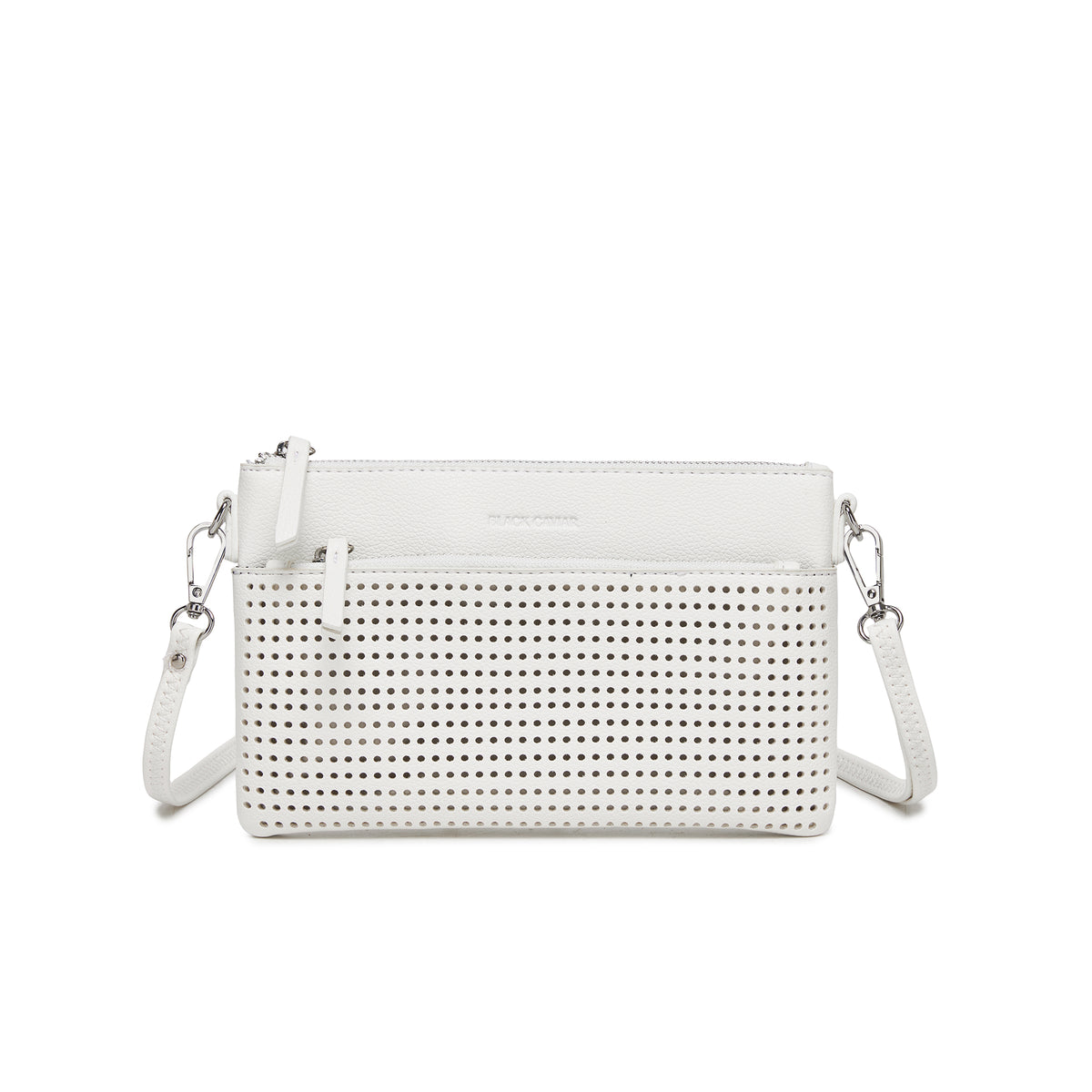 Milla White Vegan Leather Crossbody & Clutch Bag