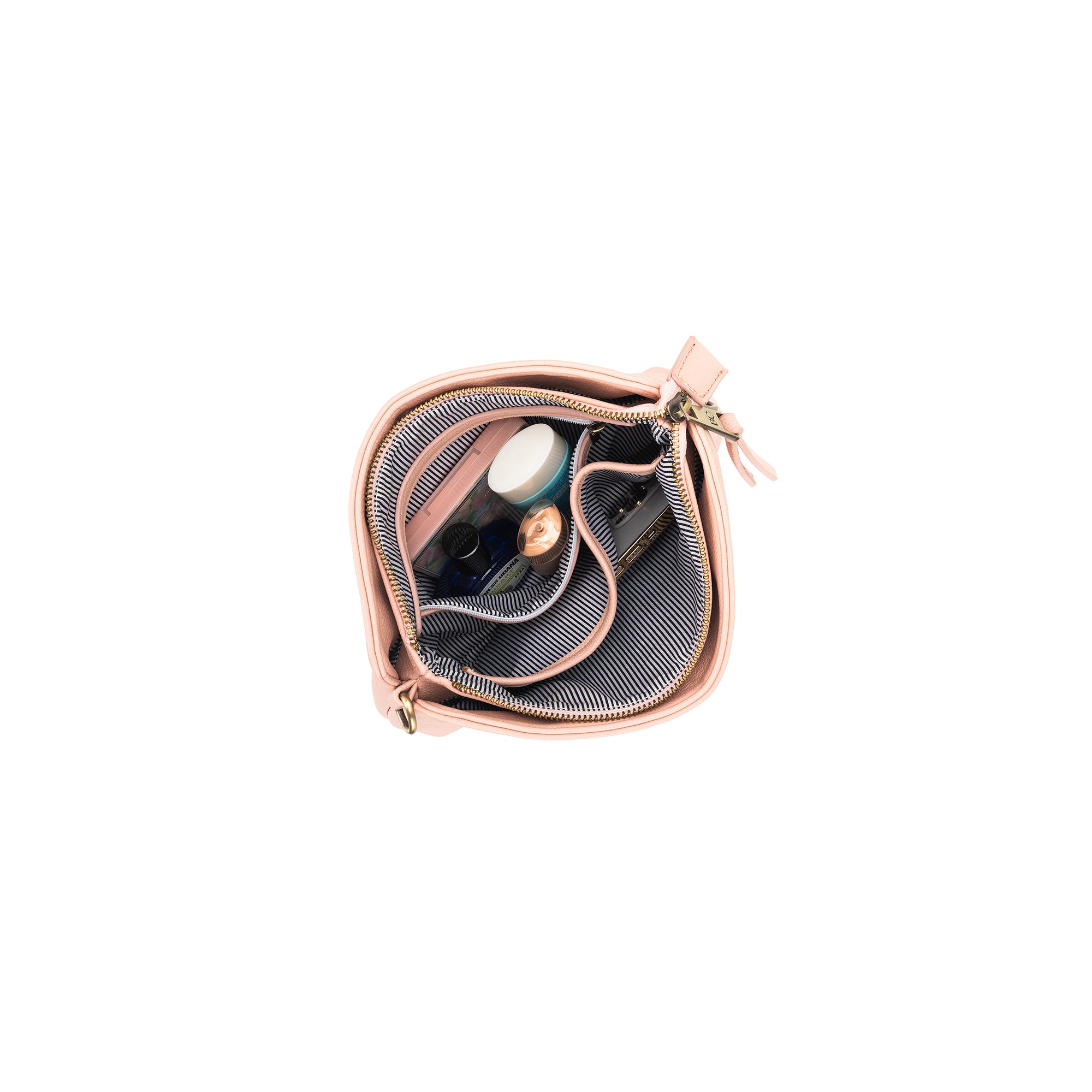 Maggie Pink 3 Compartment Crossbody Bag