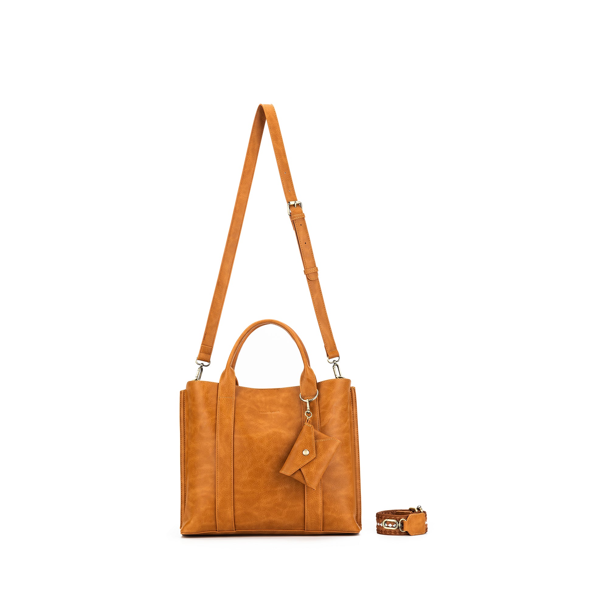 Margaux Tan 2 Piece Laptop Top Handle Bag