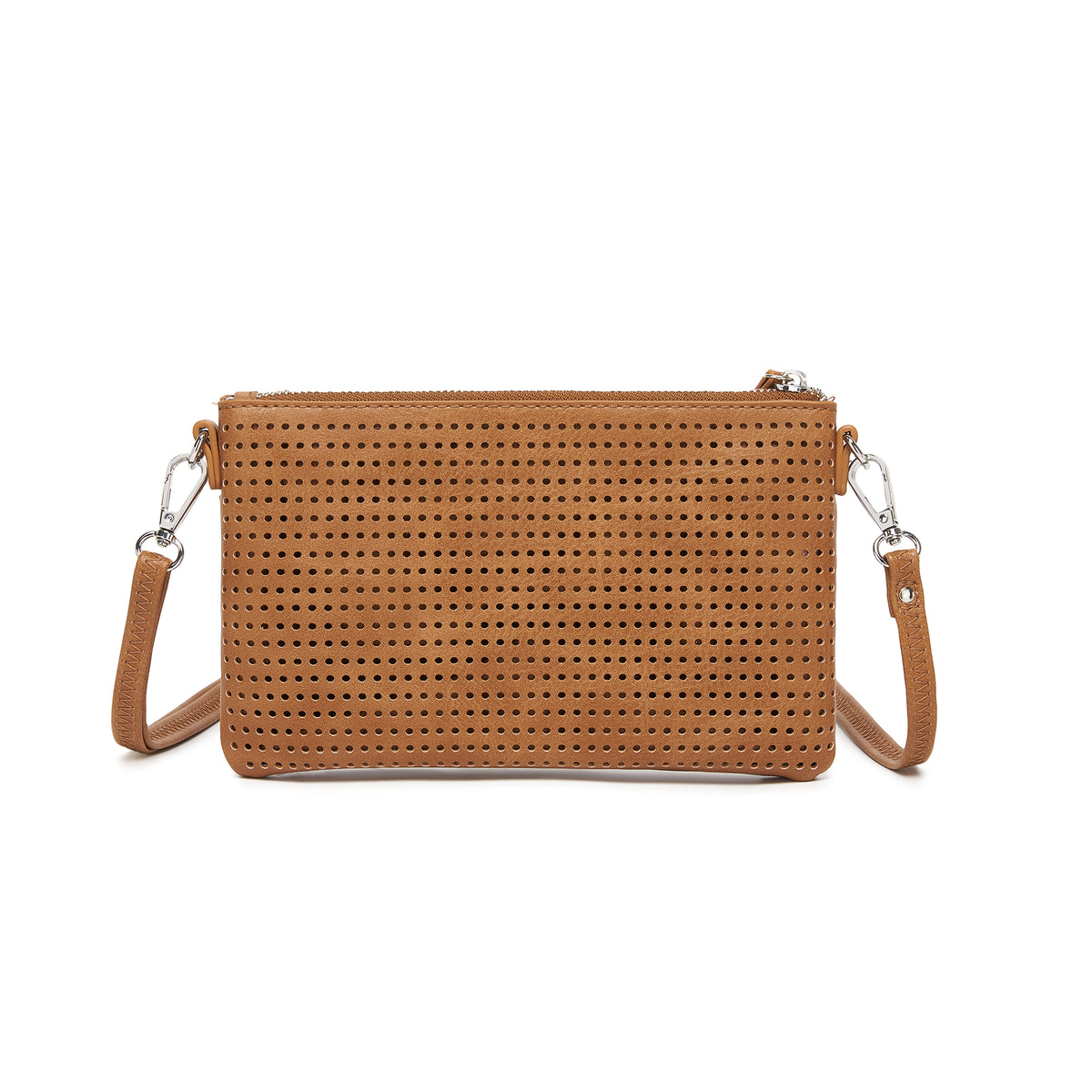 Milla Tan Vegan Leather Crossbody & Clutch Bag