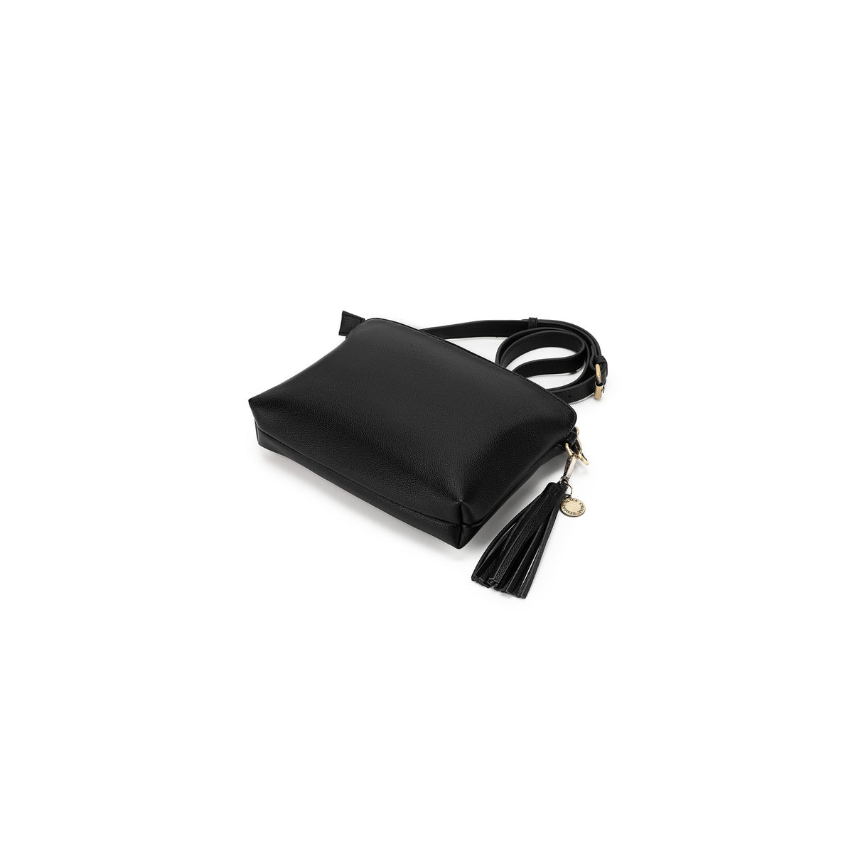 Callie Black 3 Compartment Crossbody Bag