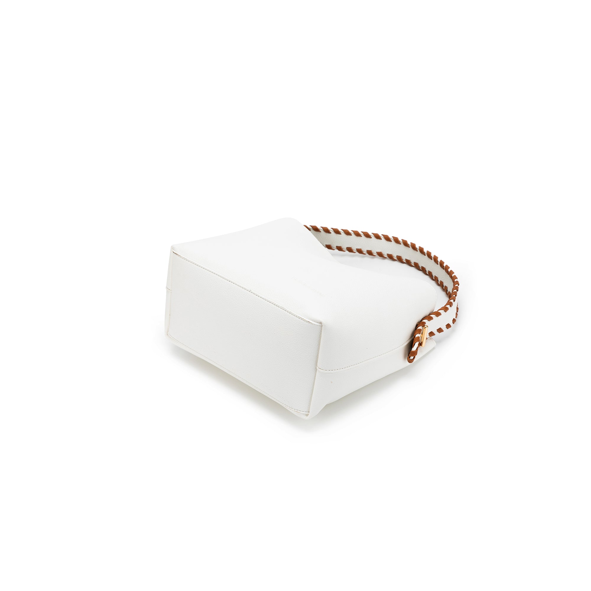 Capella White & Tan 3 Compartment Shoulder / Crossbody Bag