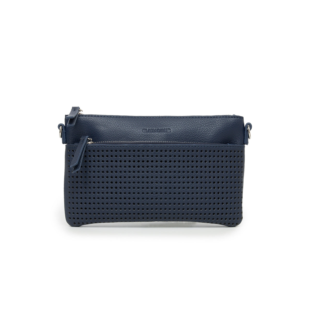 Milla Deep Navy Vegan Leather Crossbody & Clutch Bag