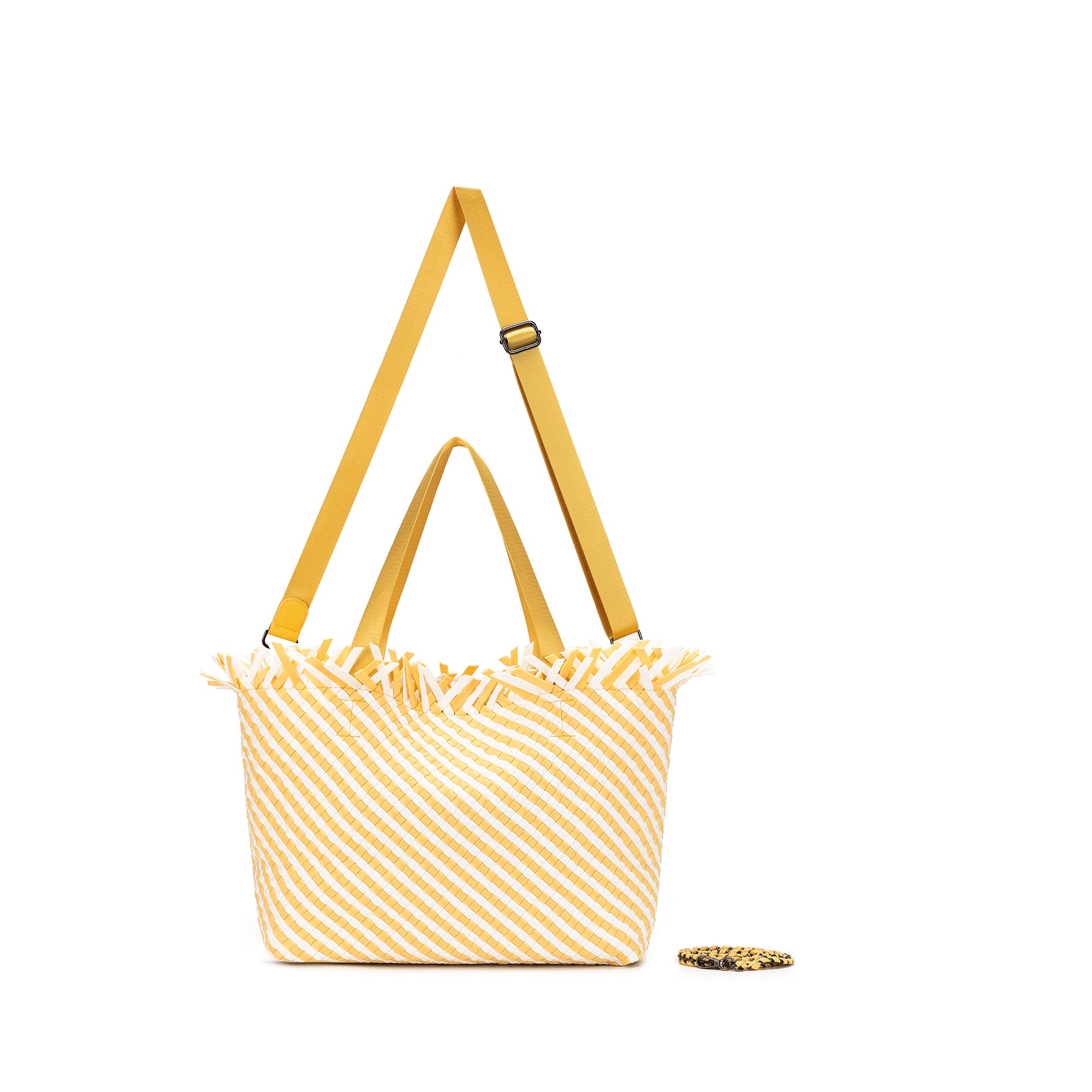 Bahama Yellow Large 2 Piece Woven Tote