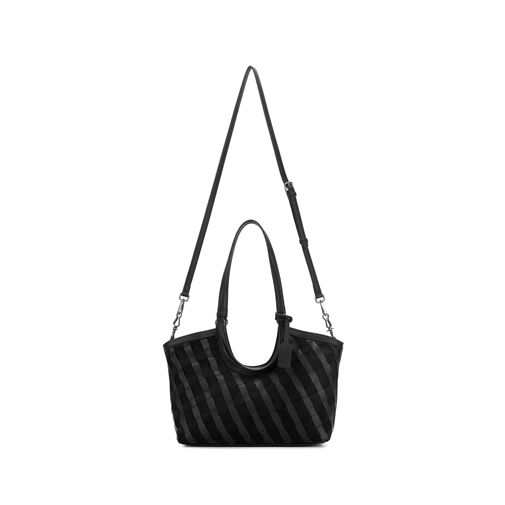 Waverly Black 3 Piece Woven Handbag Tote
