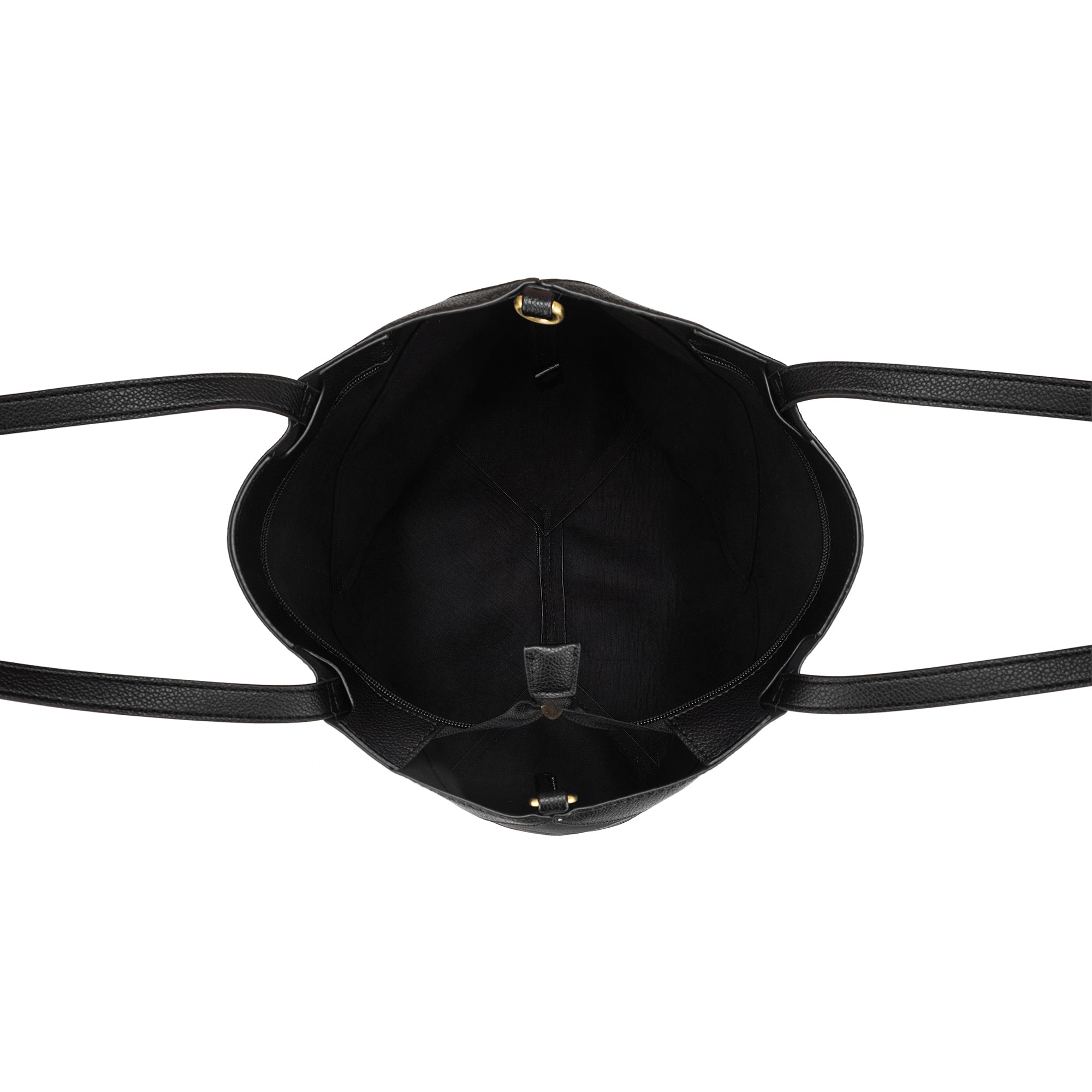 Renee Black 3 Piece Suedette Handbag