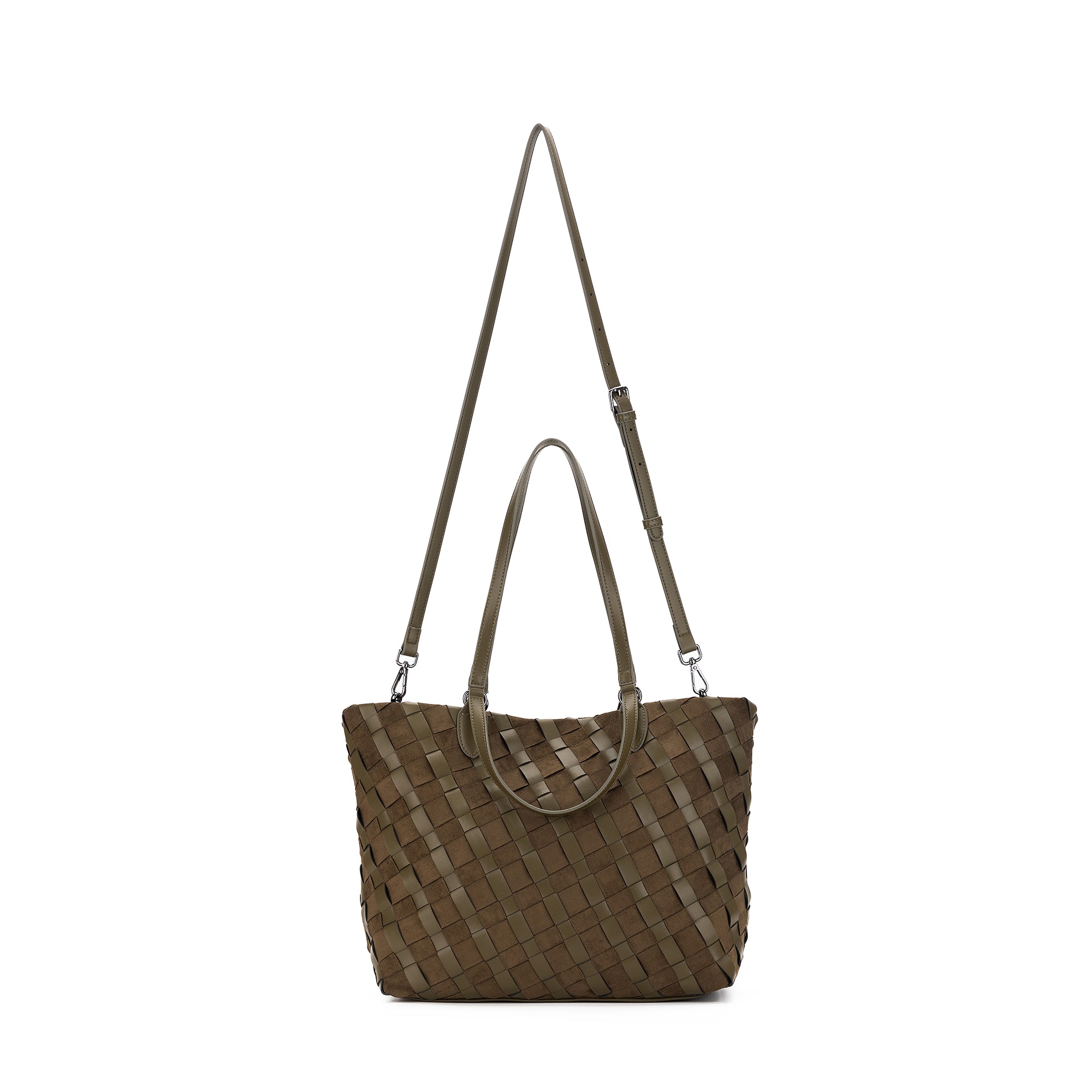 Lexington Olive 3 Piece Woven Handbag Tote