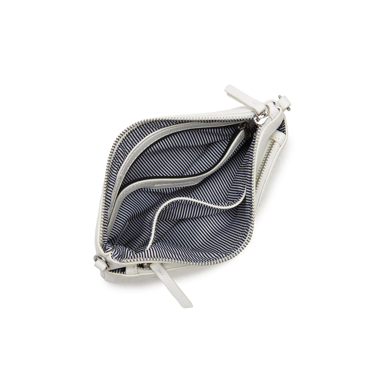 Milla White Vegan Leather Crossbody & Clutch Bag
