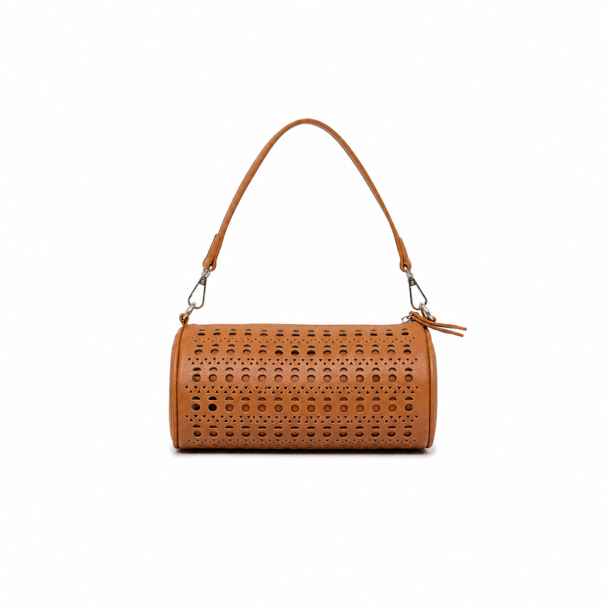 Delilah Tan Barrel Bag Crossbody Bag
