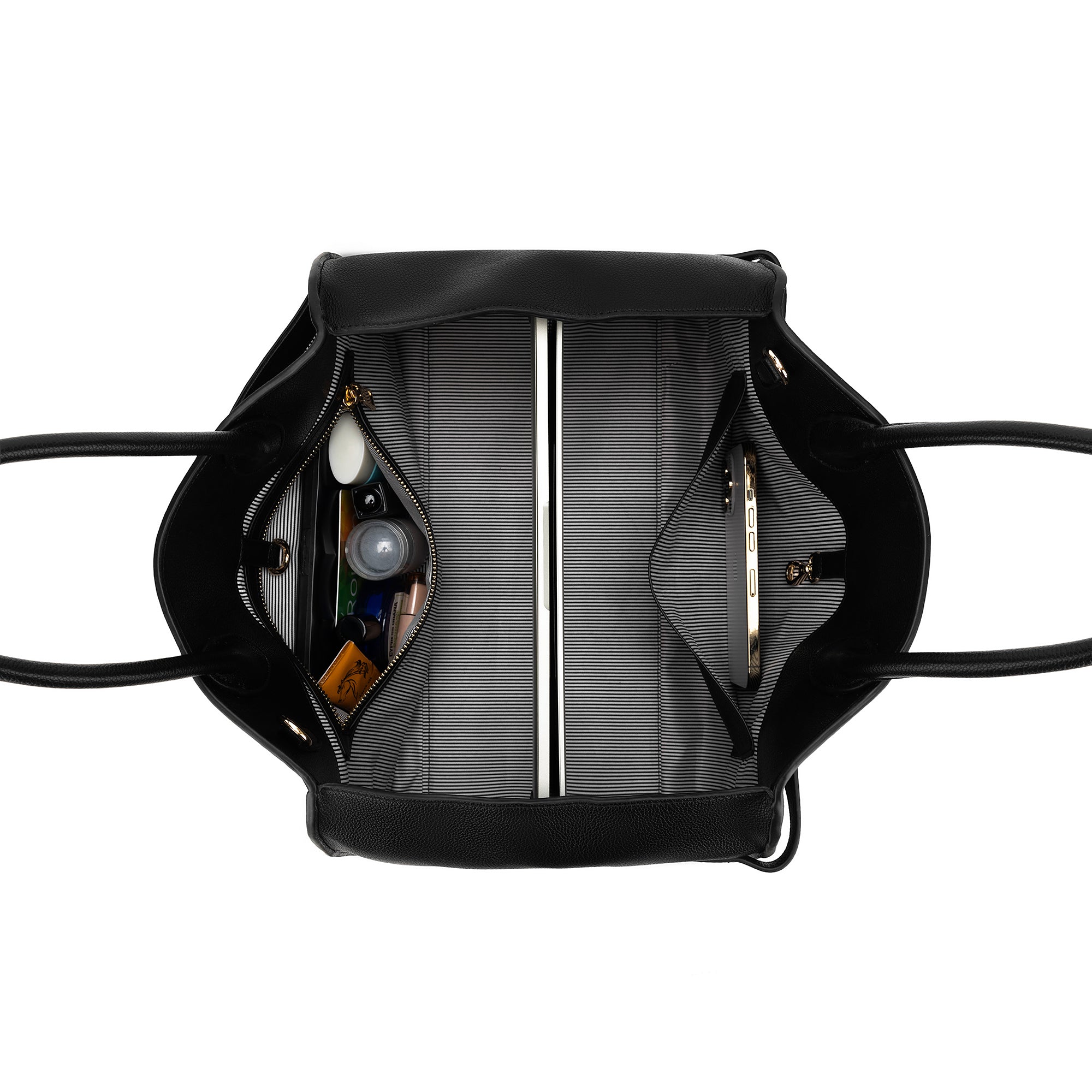 Jodee Black 3 Piece Handbag Tote