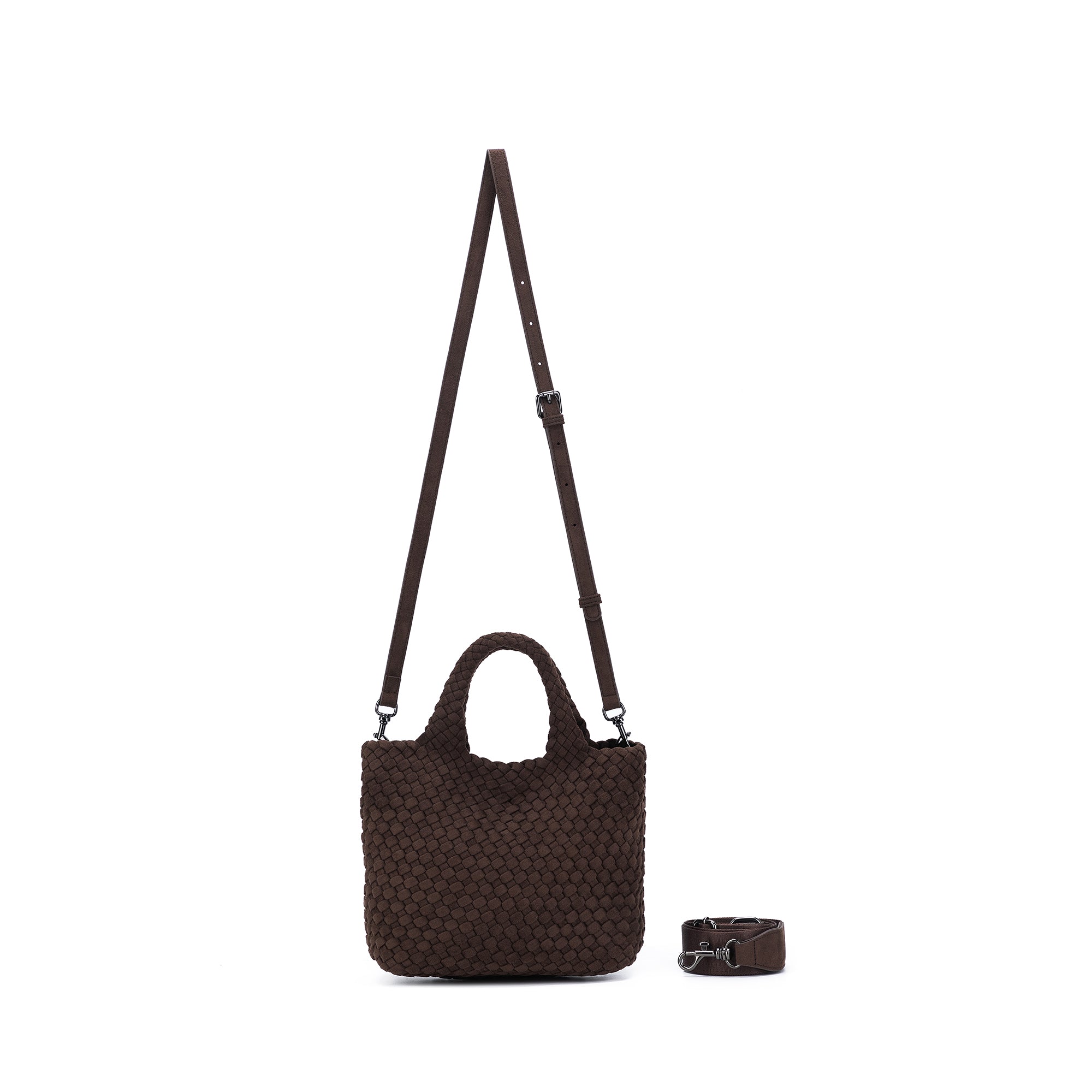 Cherie Chocolate 2 Piece Suede Mini Handbag