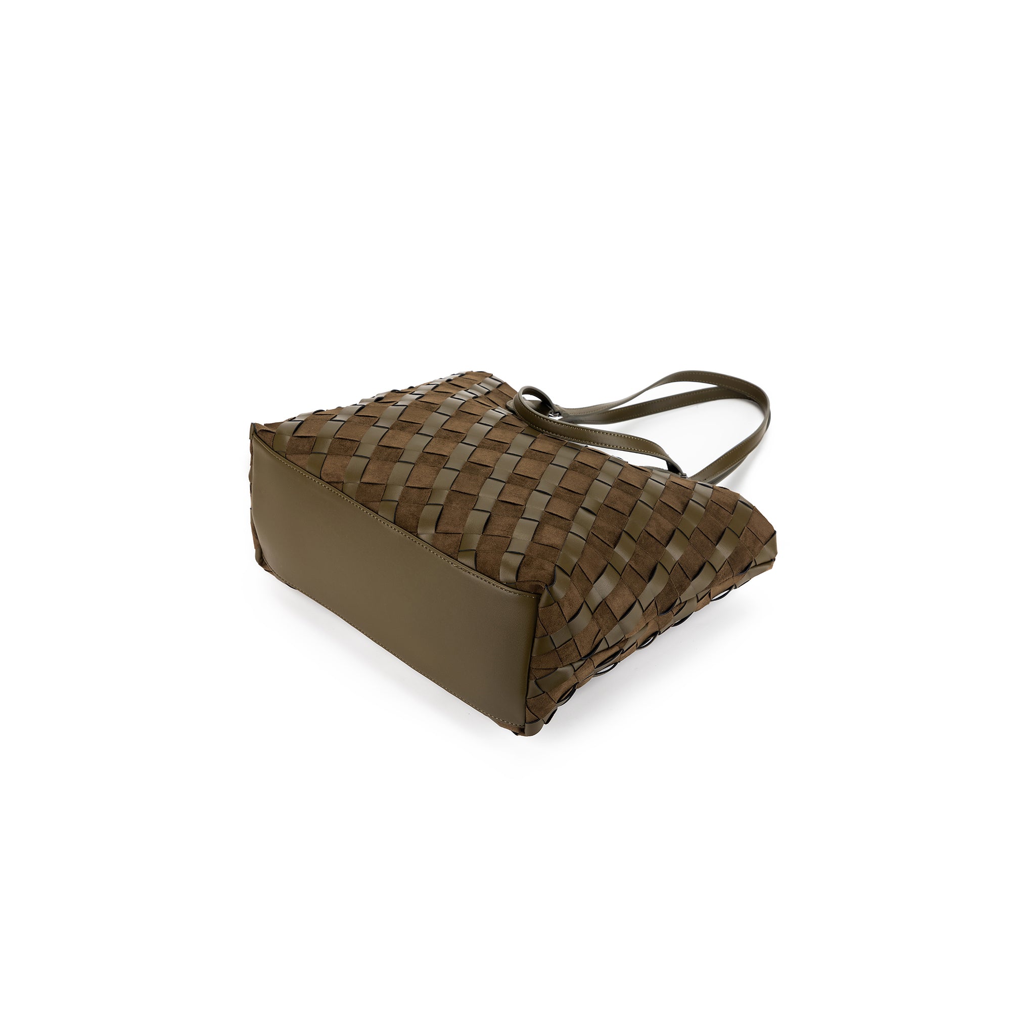 Lexington Olive 3 Piece Woven Handbag Tote