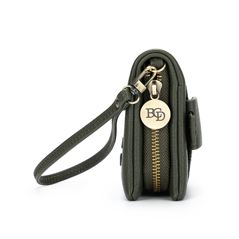 Sky Khaki Crossbody Phone Wallet