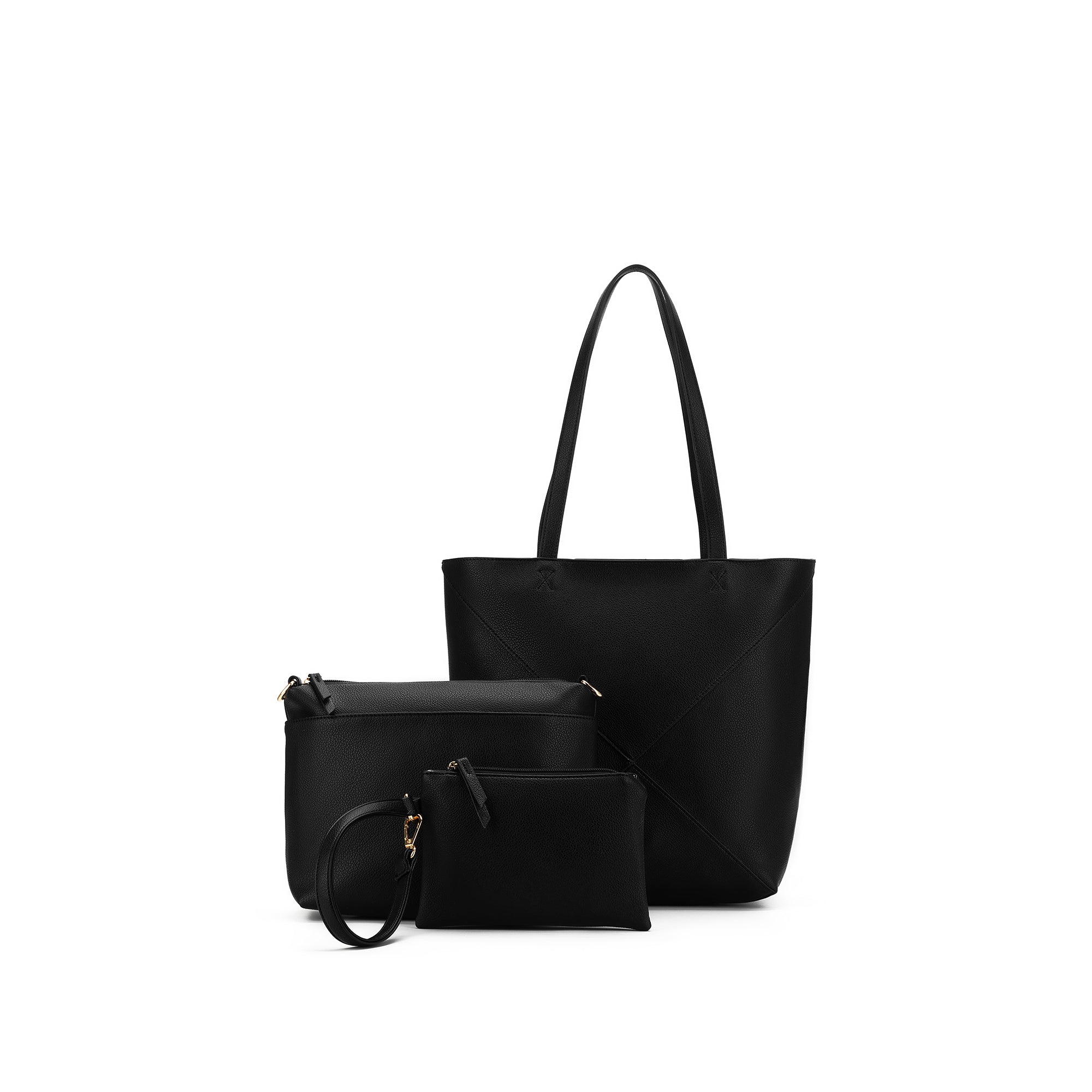 Suki Black 3 Piece Handbag Set