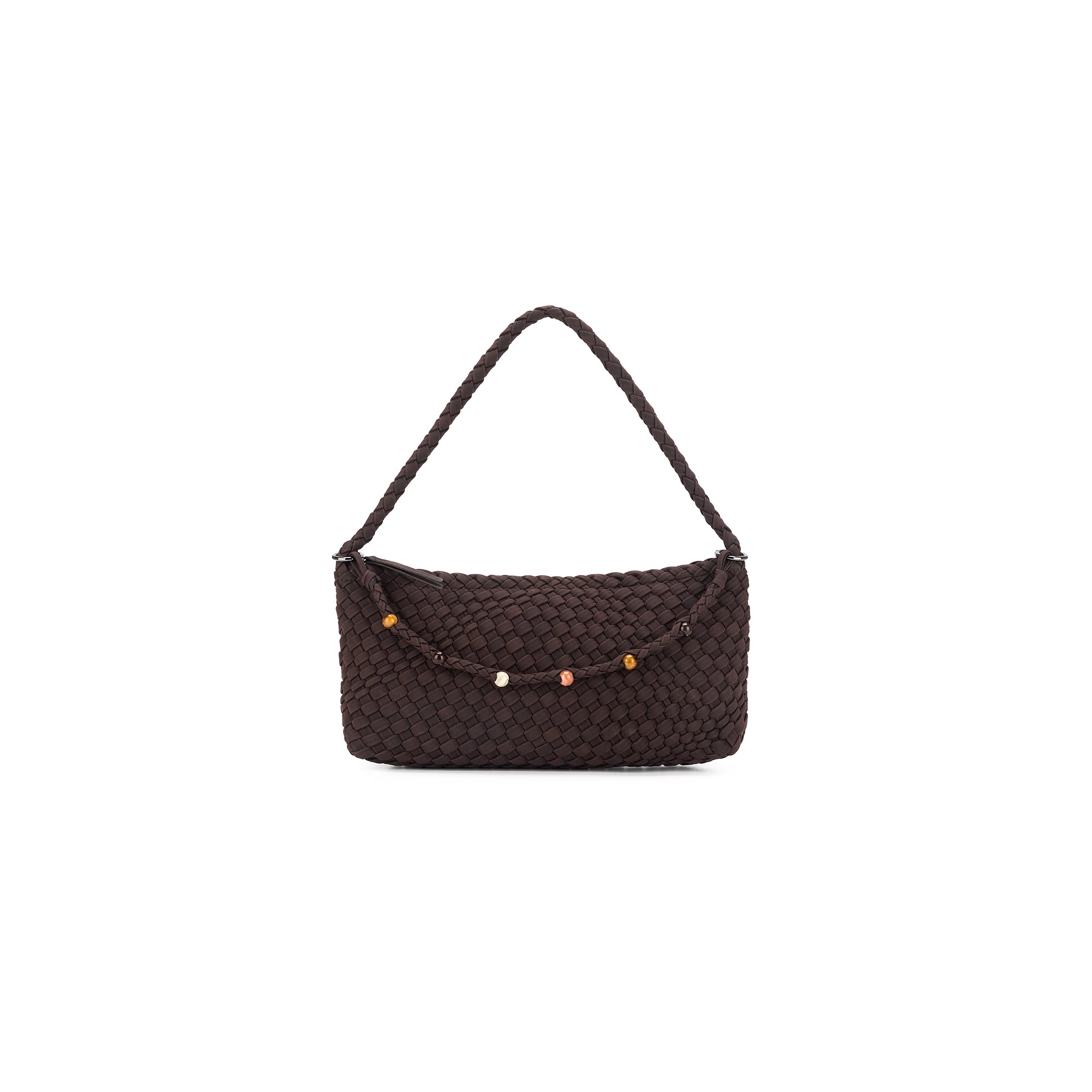 Nolita Chocolate 2 Piece Eastwest Woven Suedette Handbag