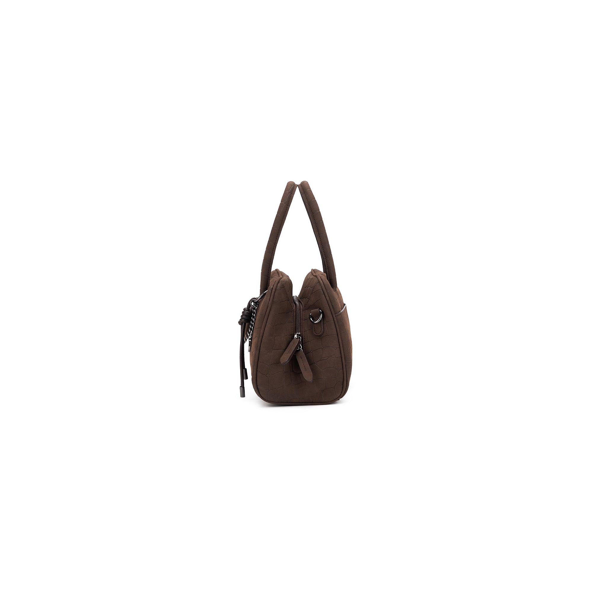 Lucinda Croc Coffee Handbag Tote