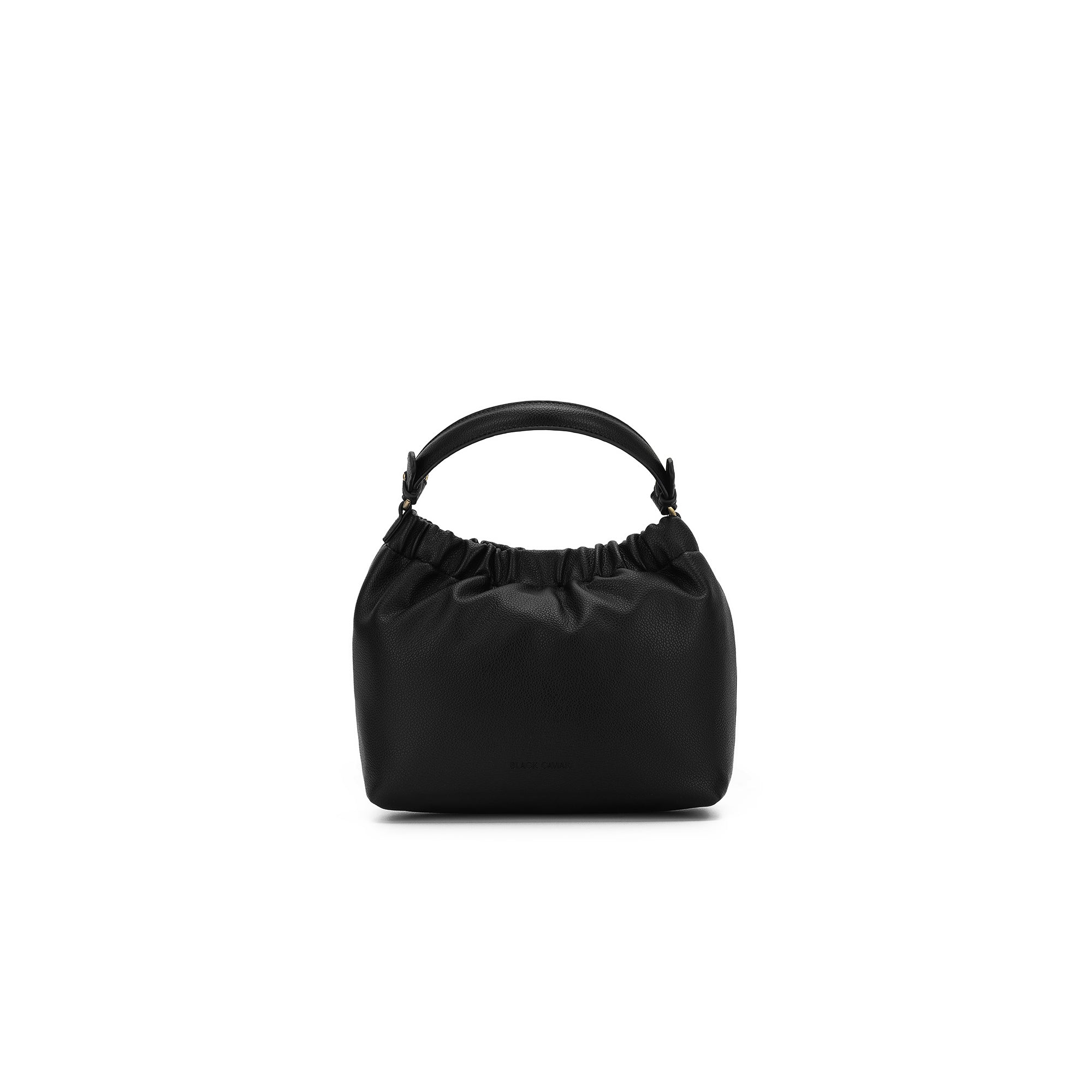 Catalina Black Bamboo Handle Crossbody Bag