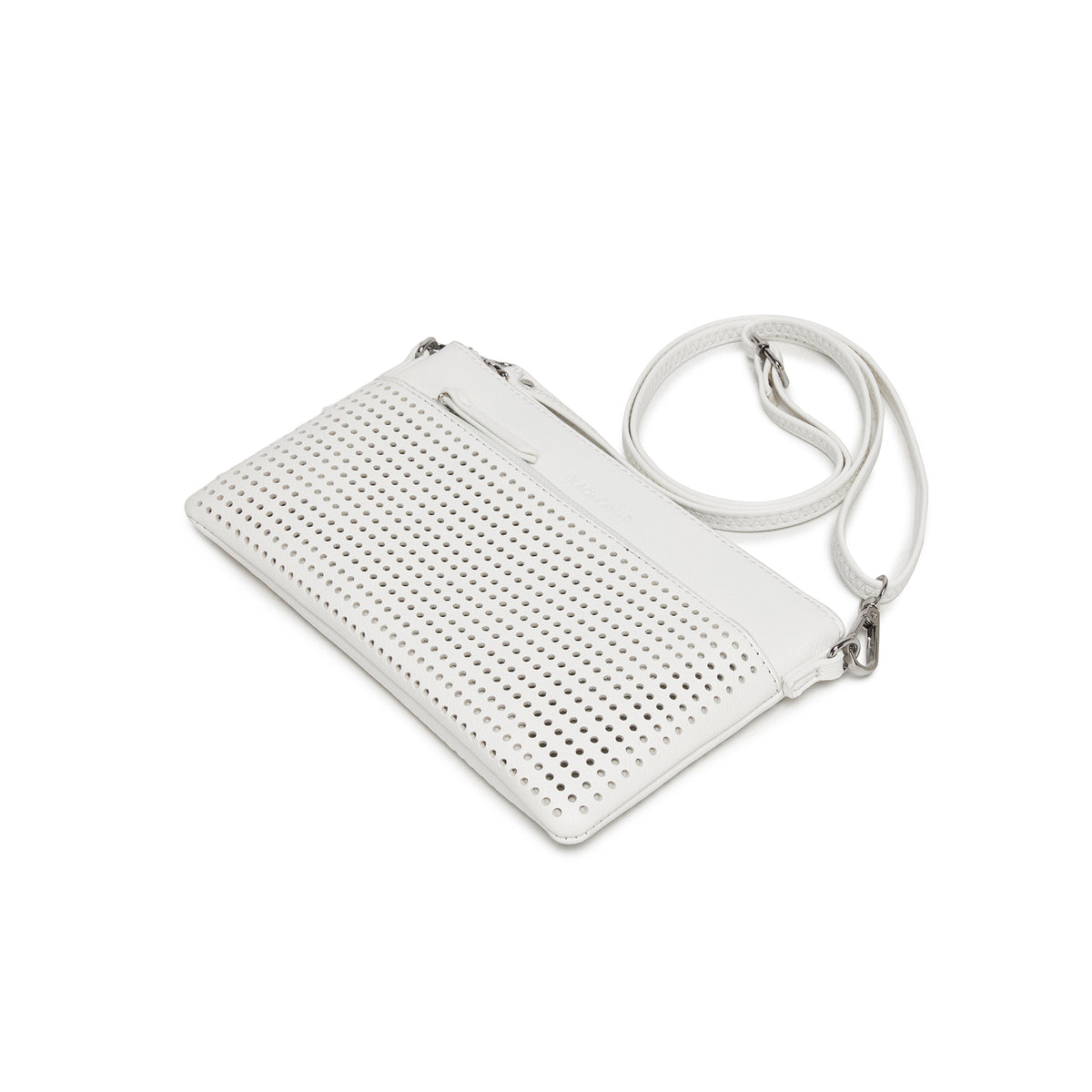 Milla White Vegan Leather Crossbody & Clutch Bag