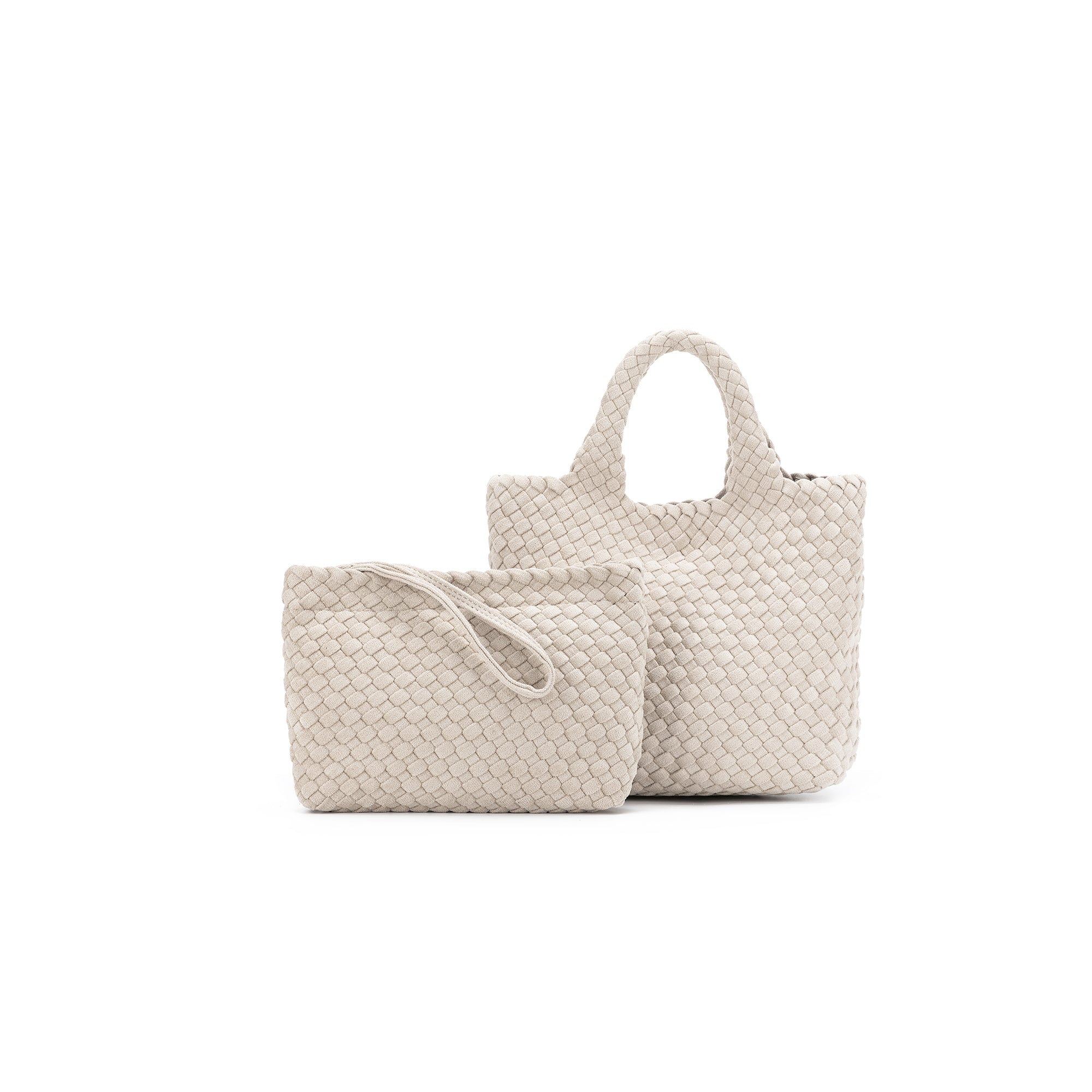 Cherie Cream 2 Piece Suede Mini Handbag