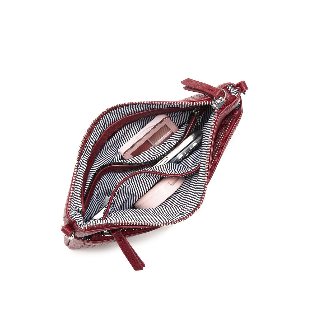 Milla Red Vegan Leather Crossbody & Clutch Bag