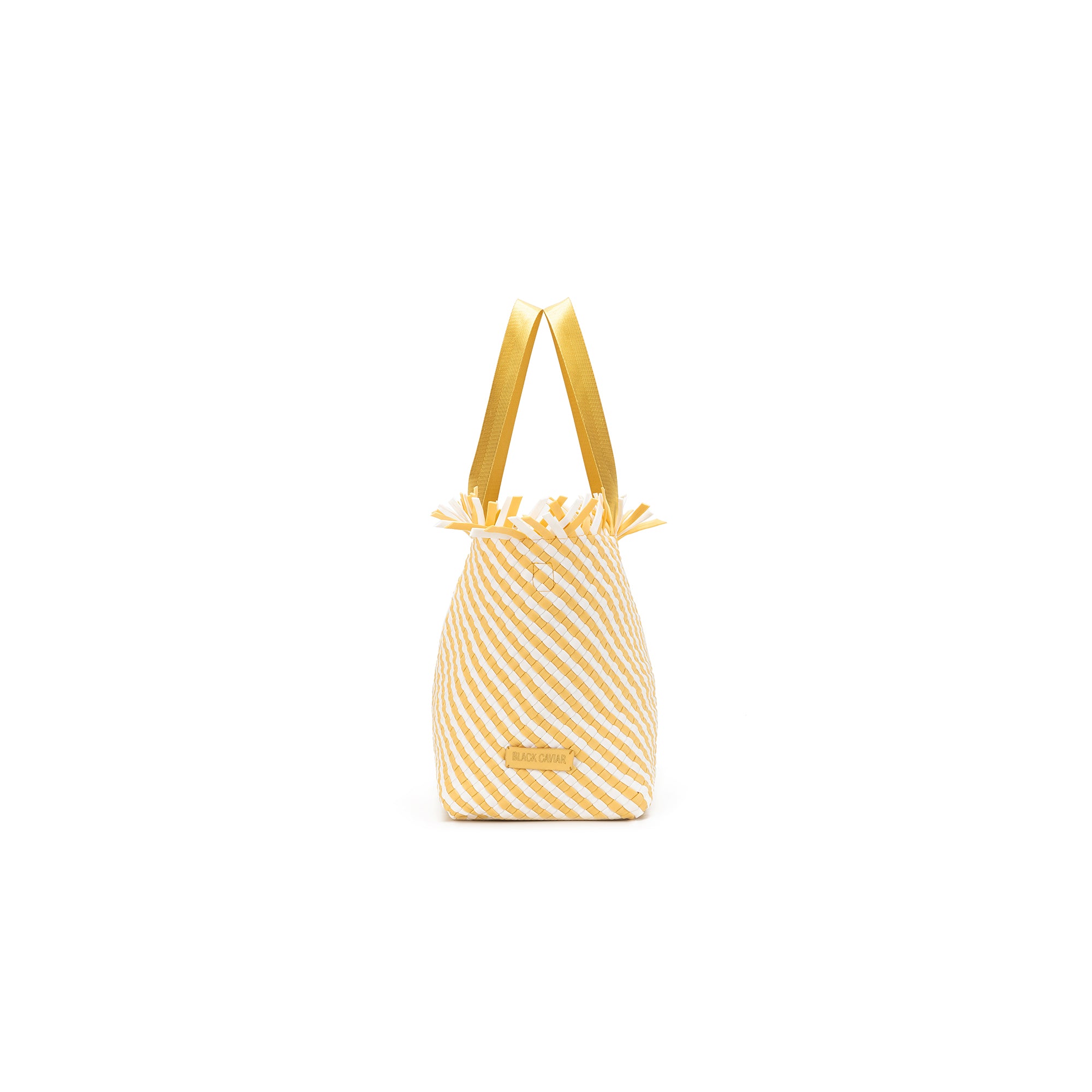 Bahama Yellow Large 2 Piece Woven Tote