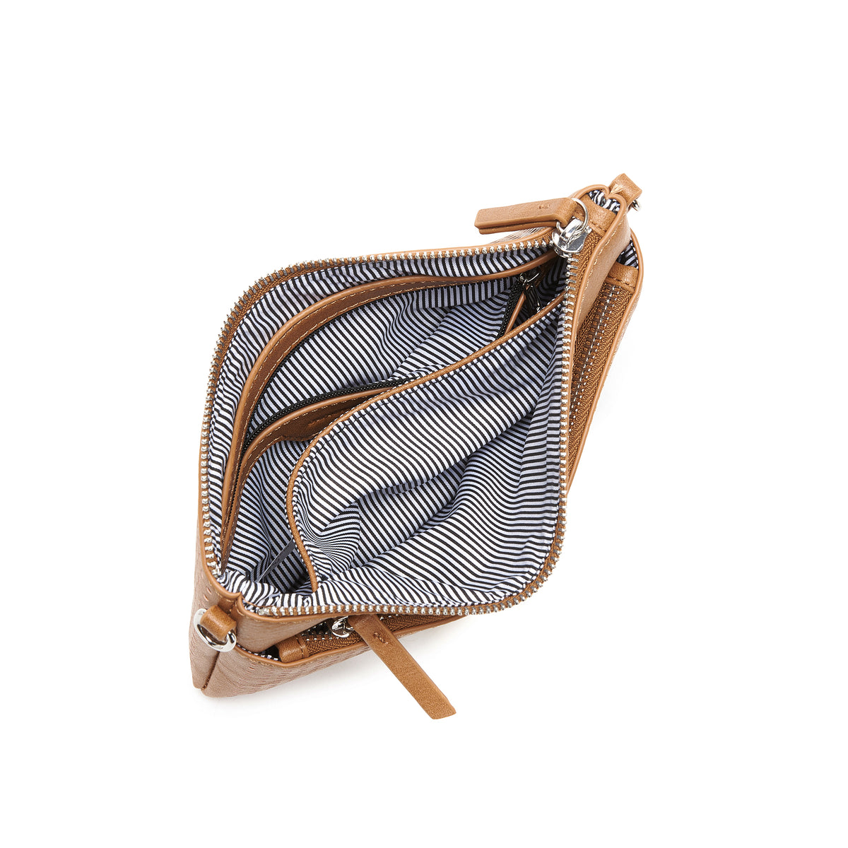 Milla Tan Vegan Leather Crossbody & Clutch Bag