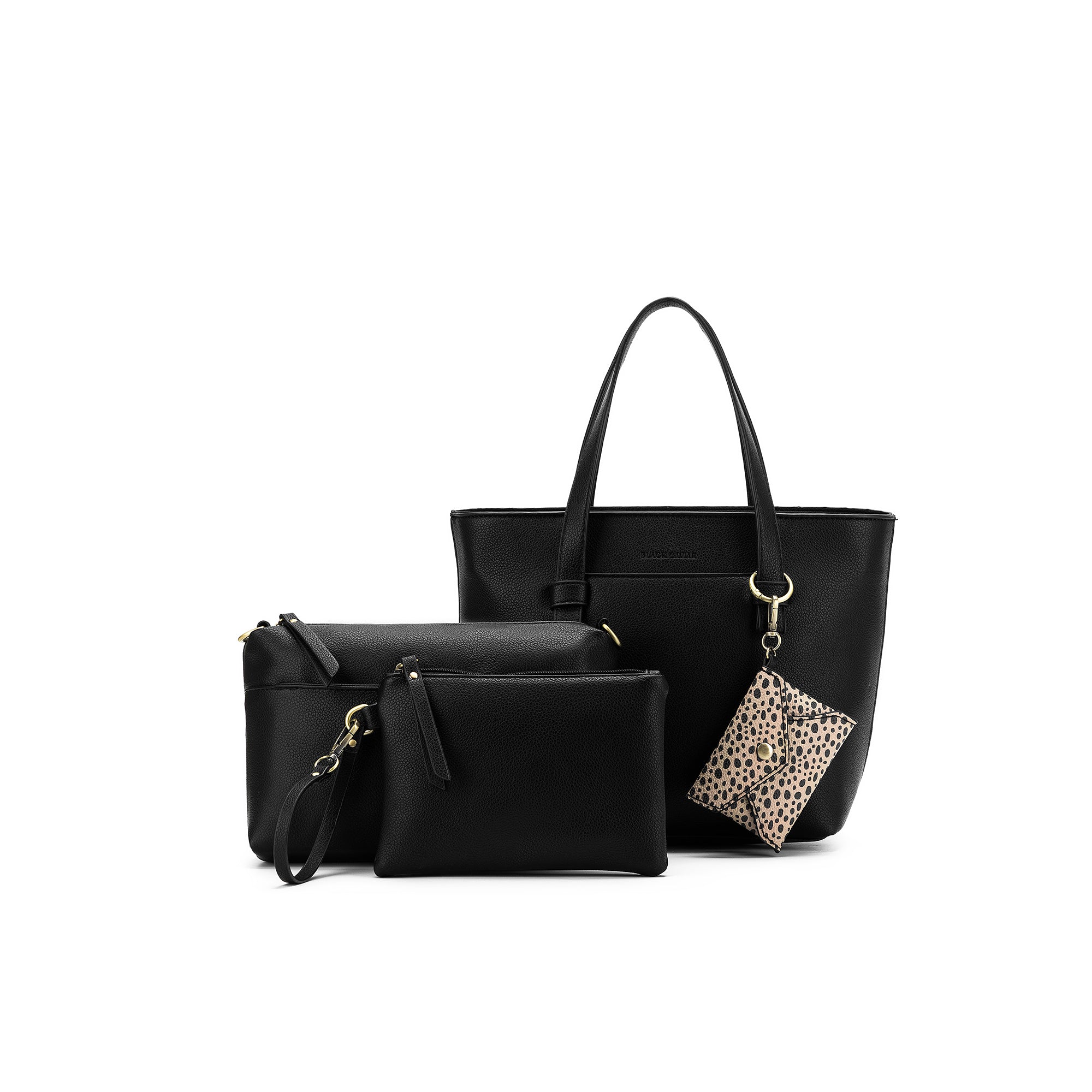 Antoinette Black 3 Piece Handbag Set