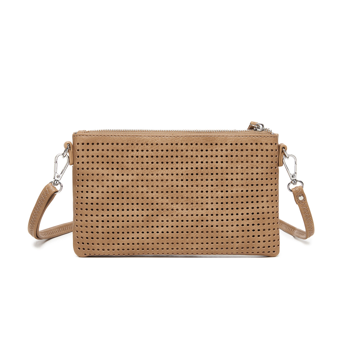 Milla Sand Vegan Leather Crossbody & Clutch Bag