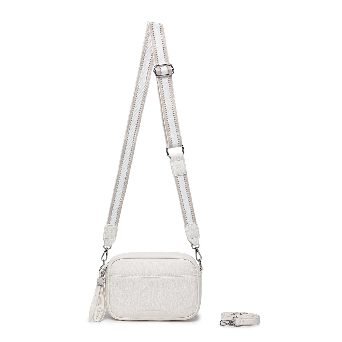 Indie White Crossbody Bag